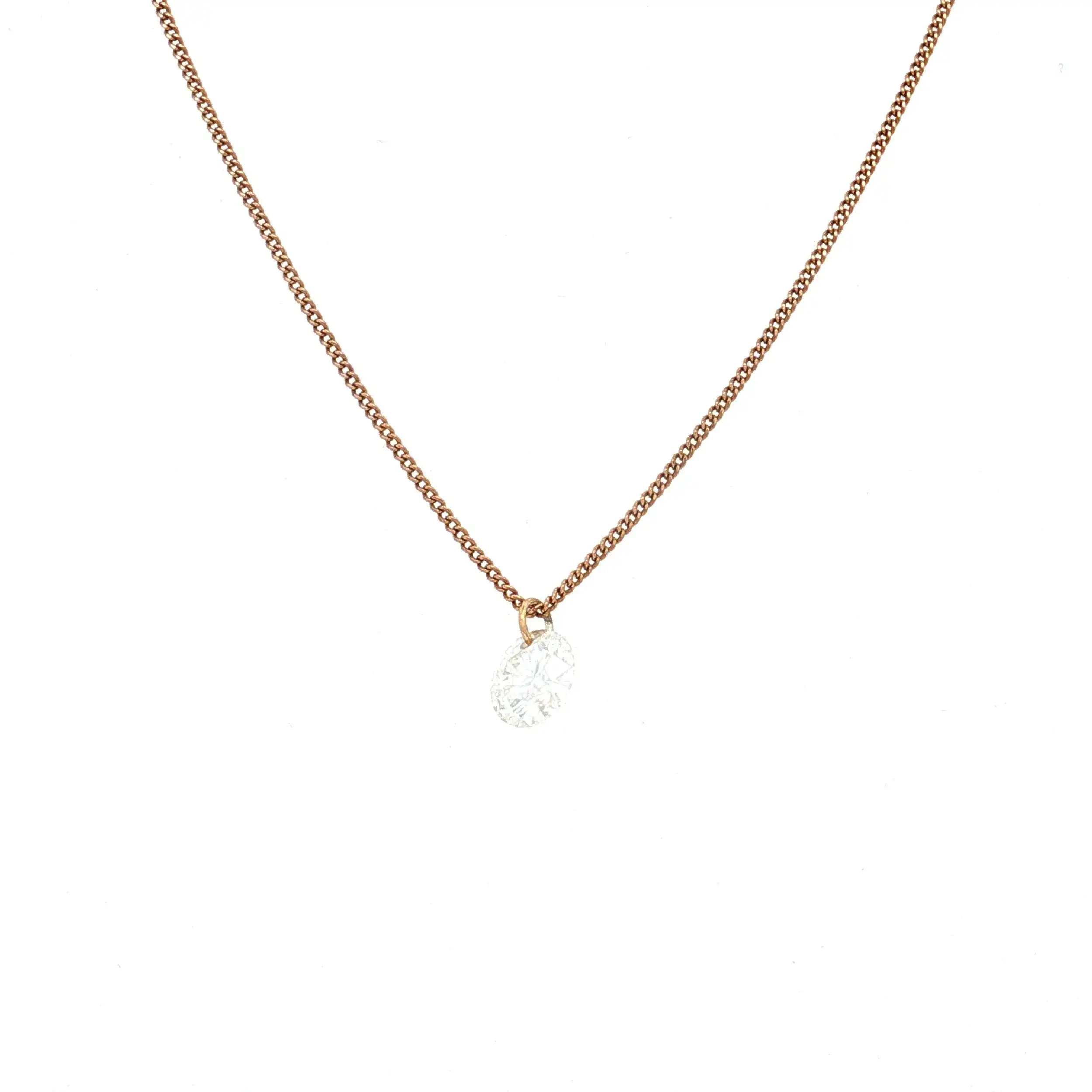 Kette Roségold mit Anhänger Zirkonia