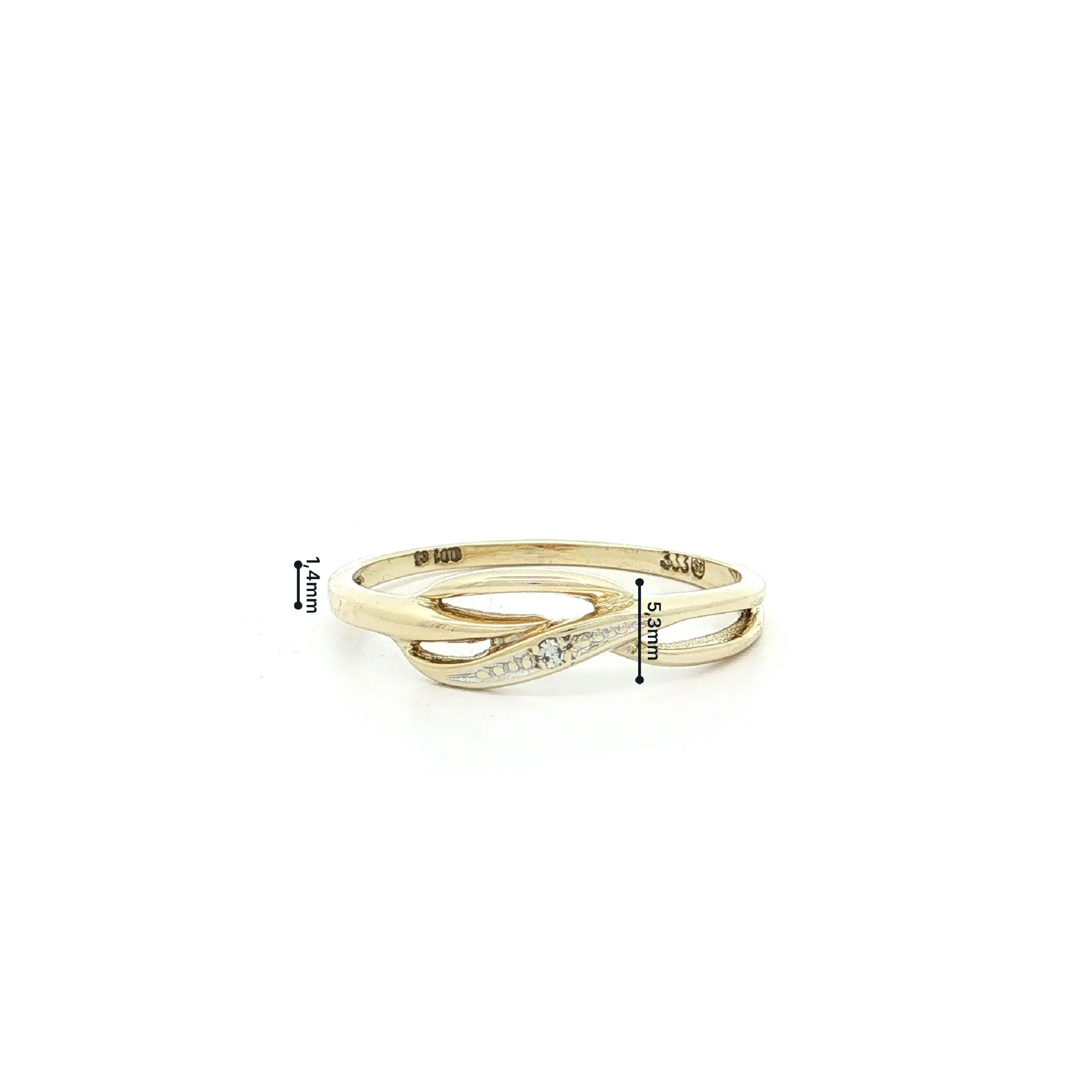 Ring Bicolor mit Diamant