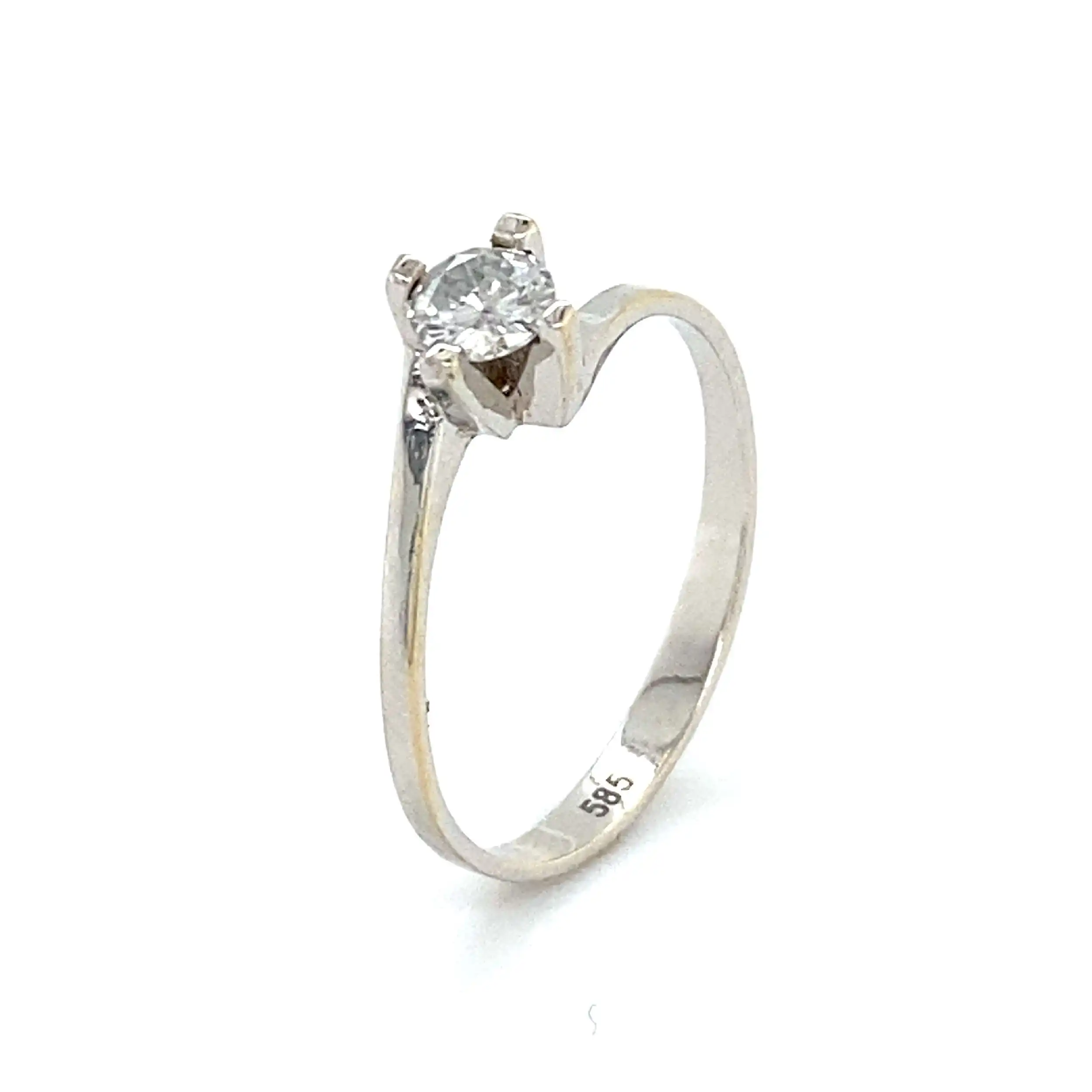 Ring Weißgold mit Brillant Solitär Ring Weißgold mit Brillant Solitär