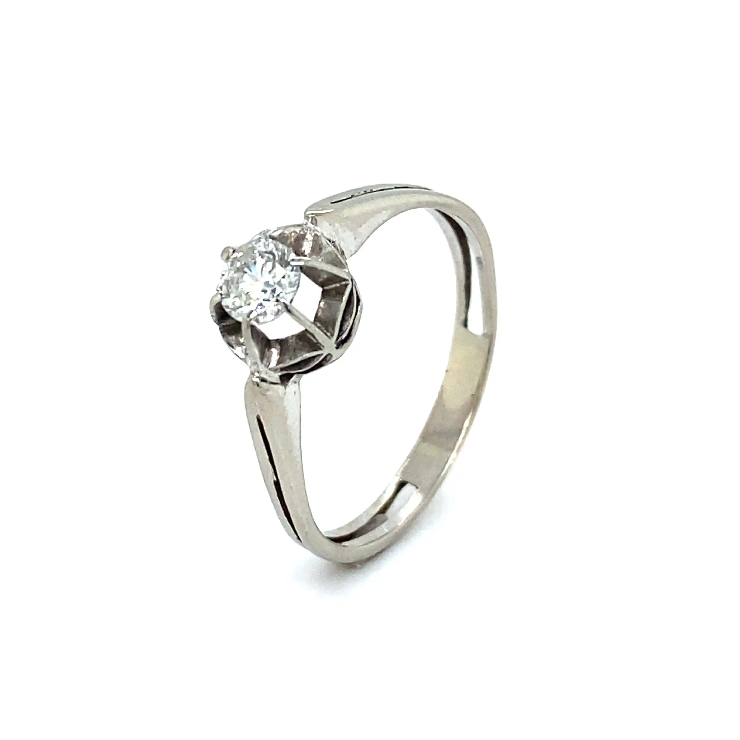 Ring Weißgold mit Brillant Ring Weißgold mit Brillant