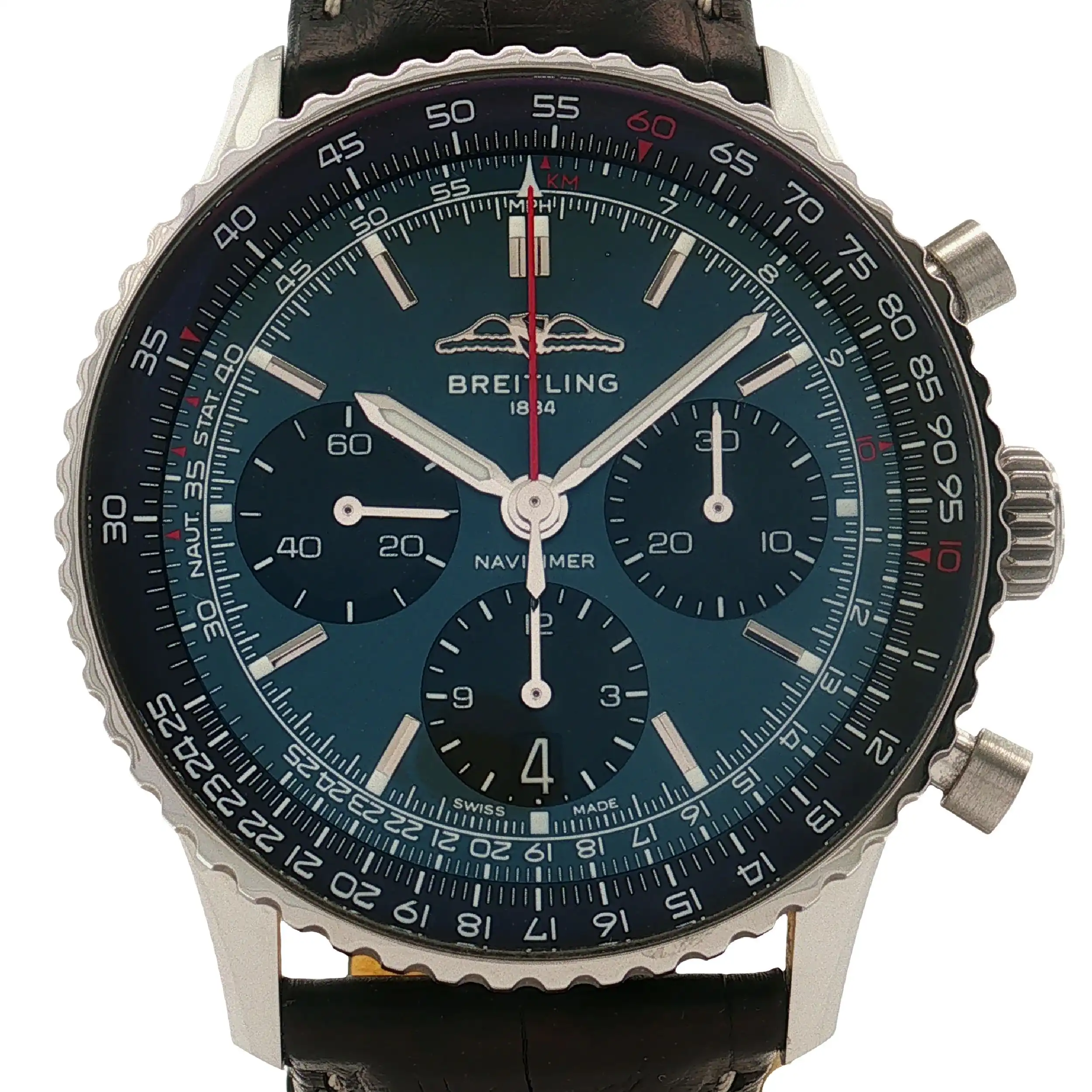 Herrenuhr Breitling Navitimer AB0139 mit Box und Edelstahlarmband