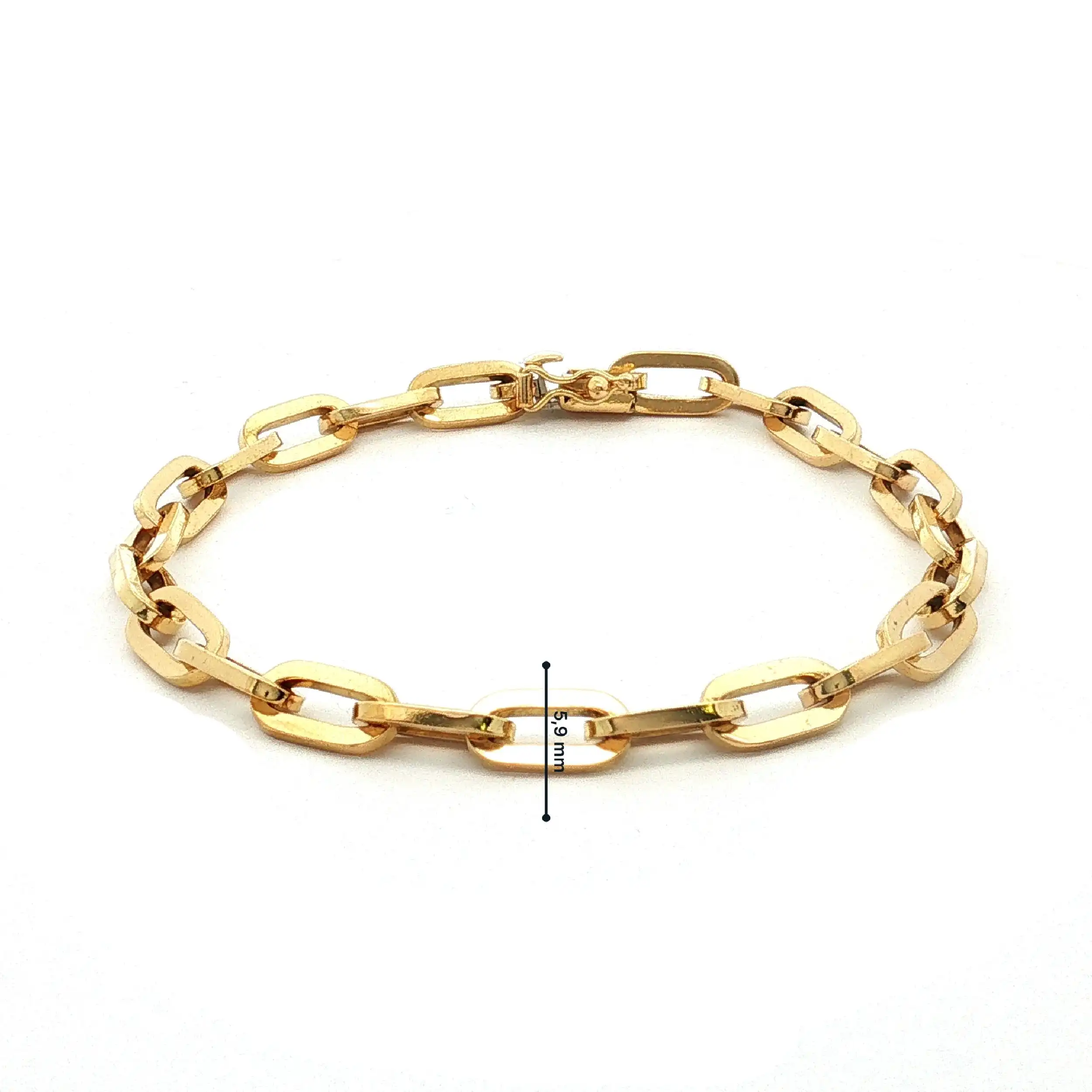 Papercliparmband Gelbgold