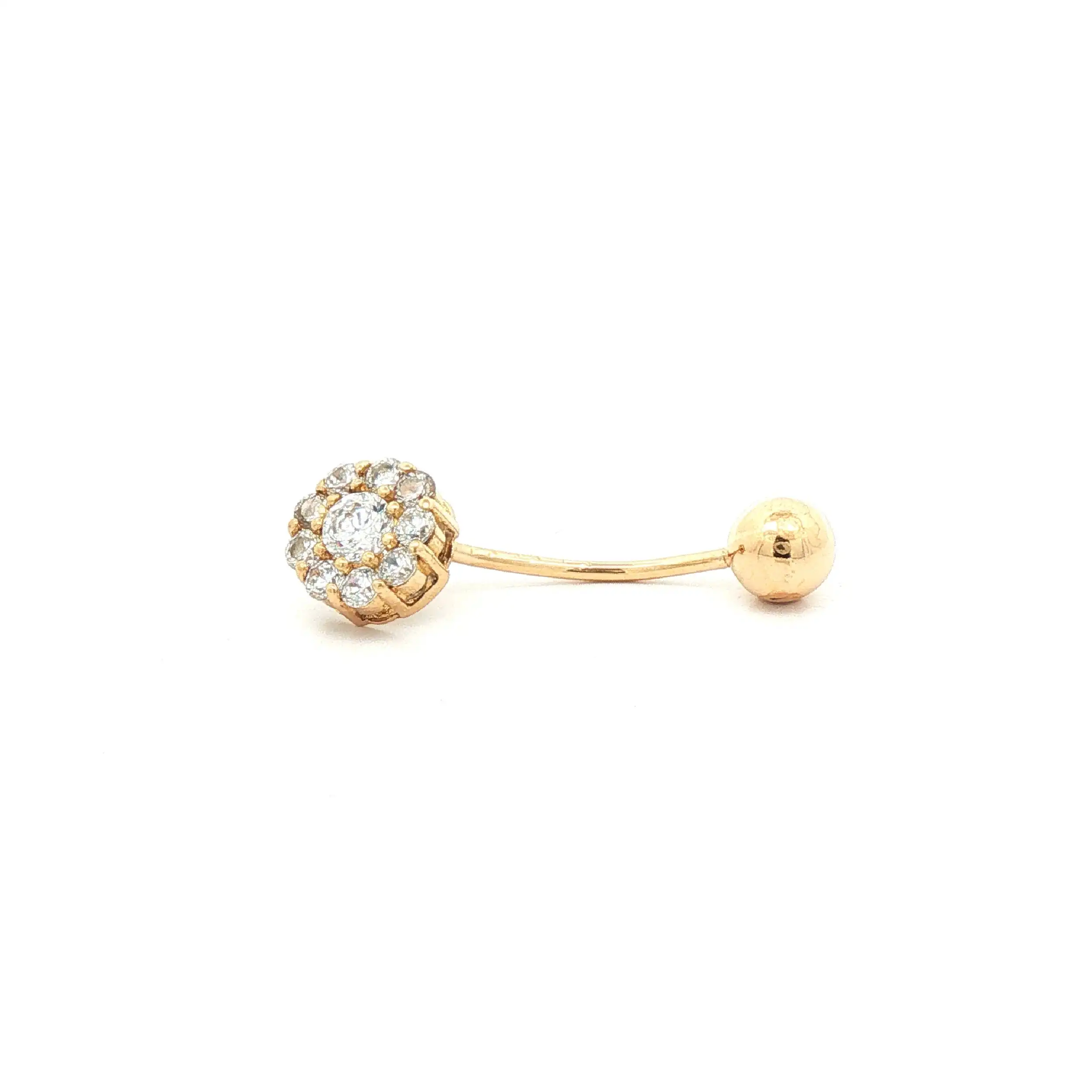 Piercing Gelbgold mit Zirkonia Piercing Gelbgold mit Zirkonia
