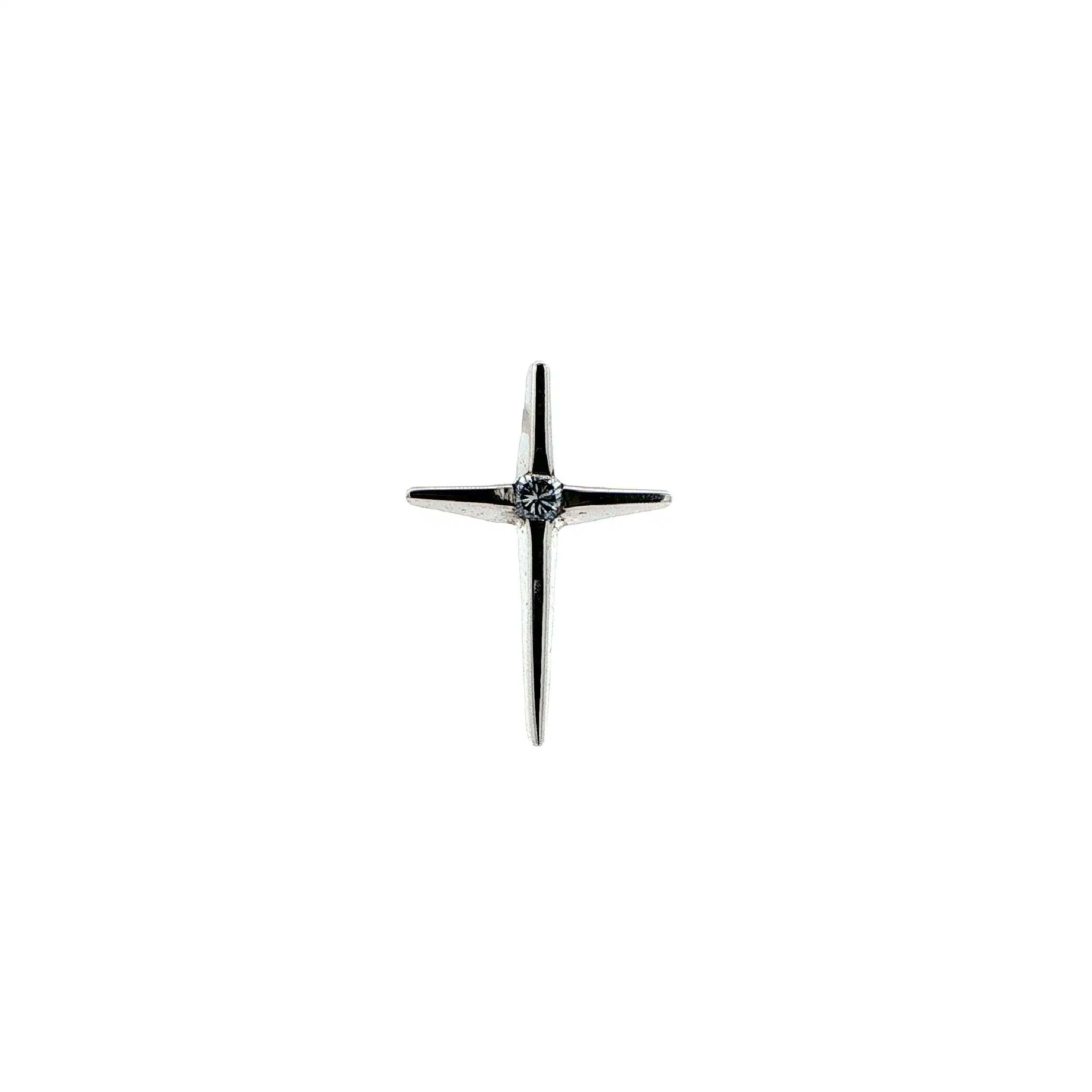 Anhänger Weißgold Kreuz mit Brillant Anhänger Weißgold Kreuz mit Brillant