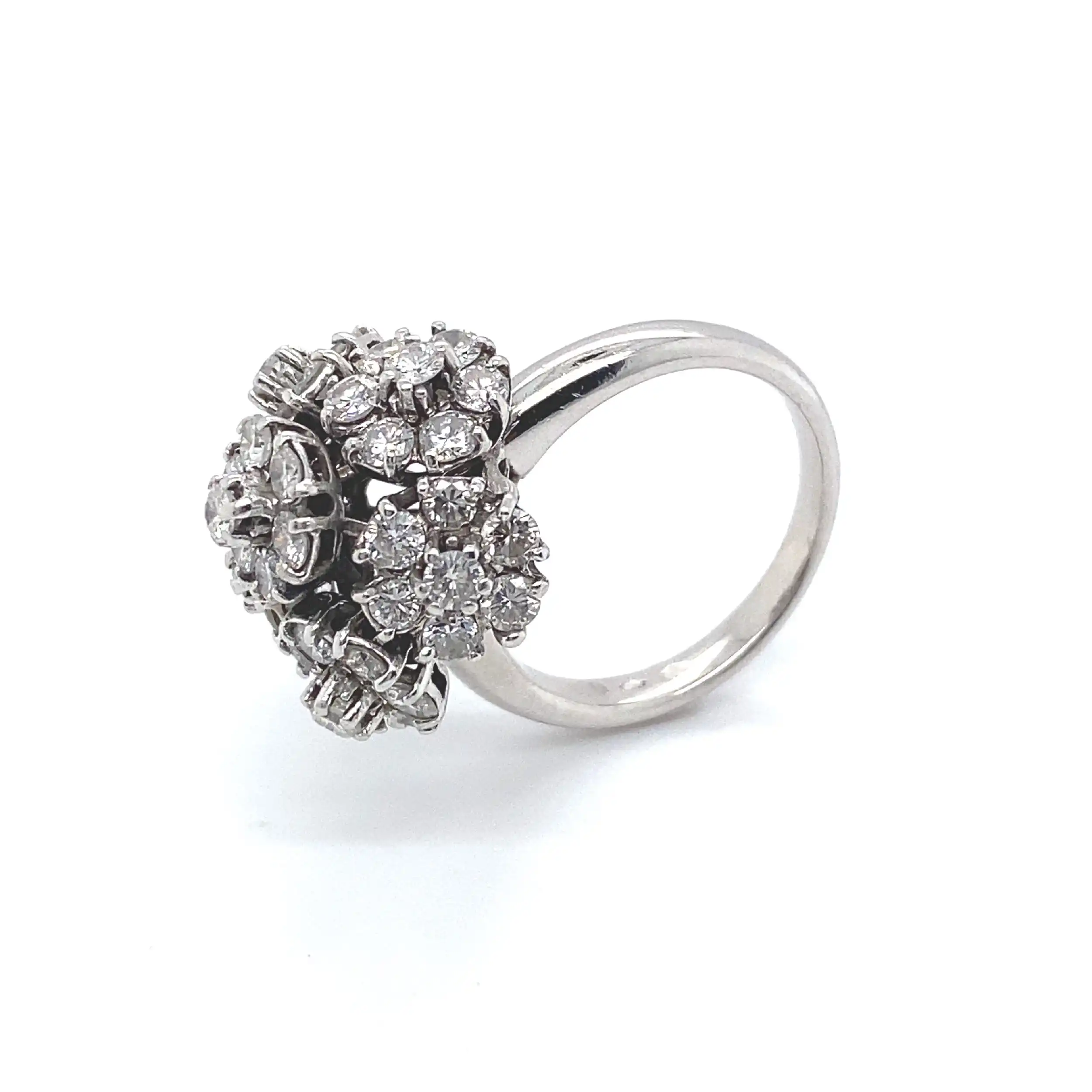 Ring Weißgold mit beweglichen Brillanten Ring Weißgold mit beweglichen Brillanten