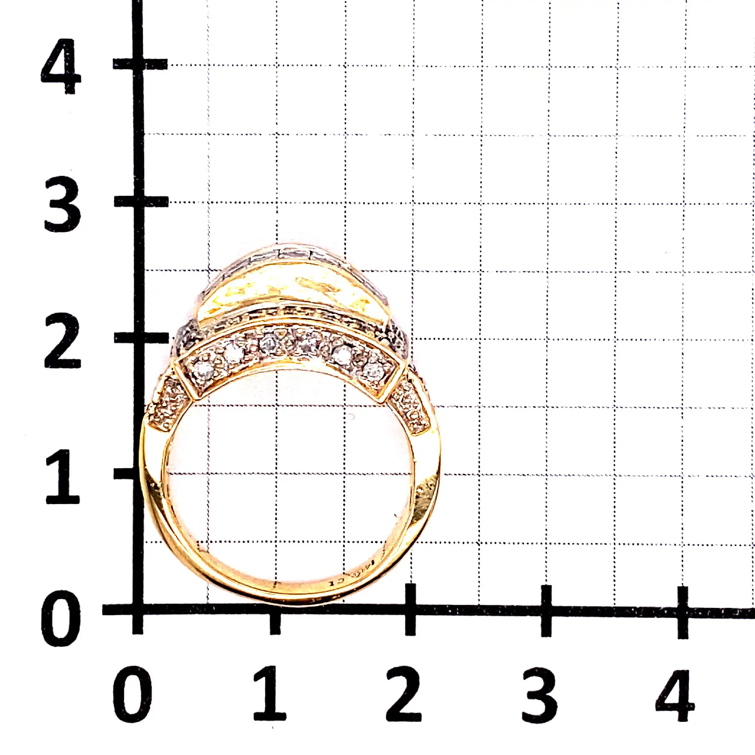 Ring mit Princess Cut, Diamanten und Brillanten Ring mit Princess Cut, Diamanten und Brillanten