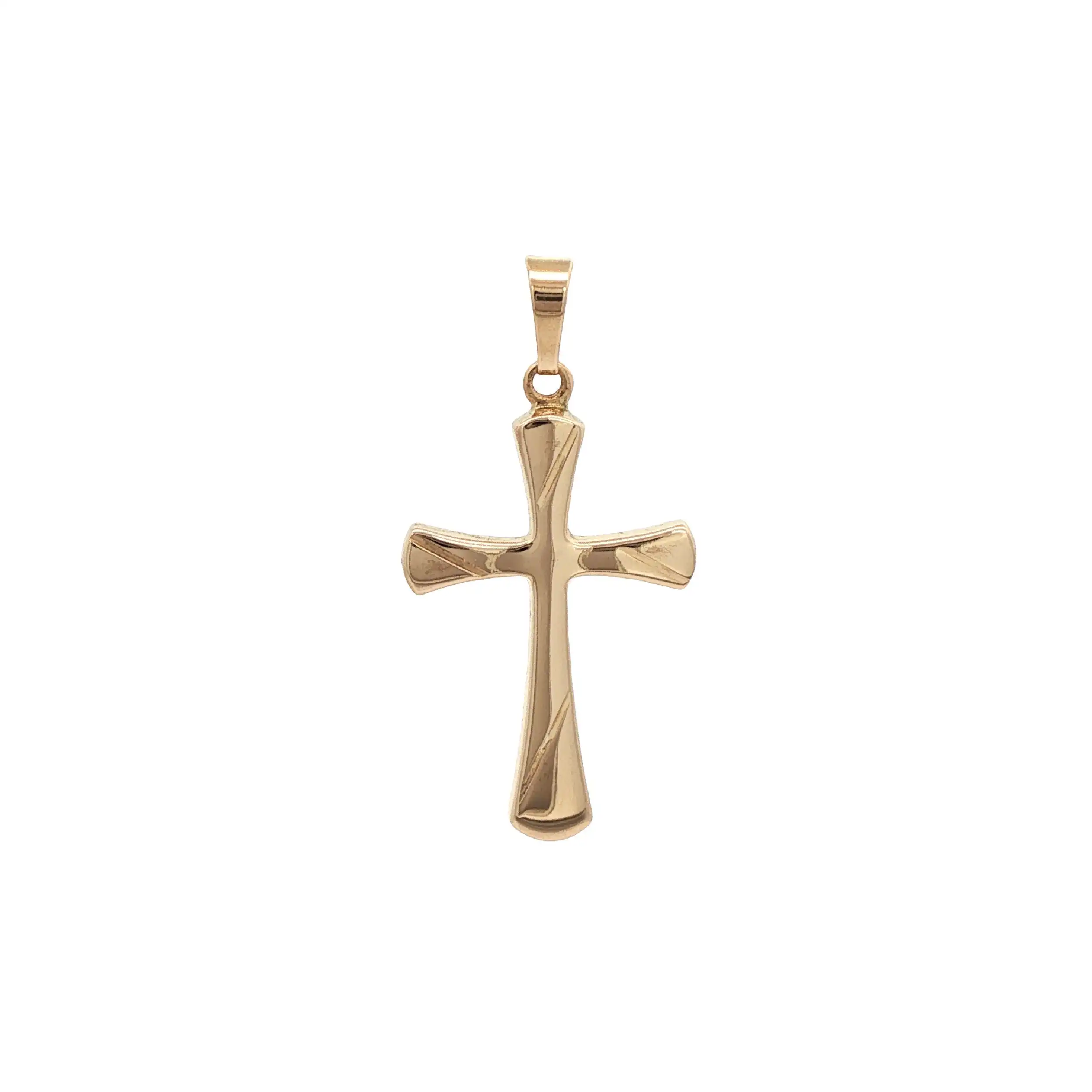 Kreuzanhänger Gelbgold