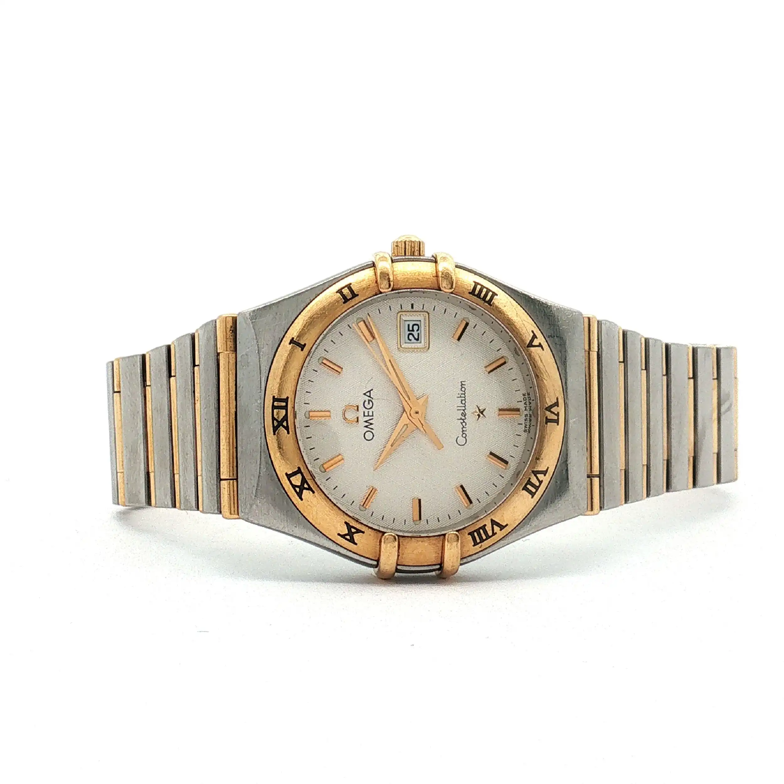Damenuhr Omega Constellation Quarz Stahl/Gold