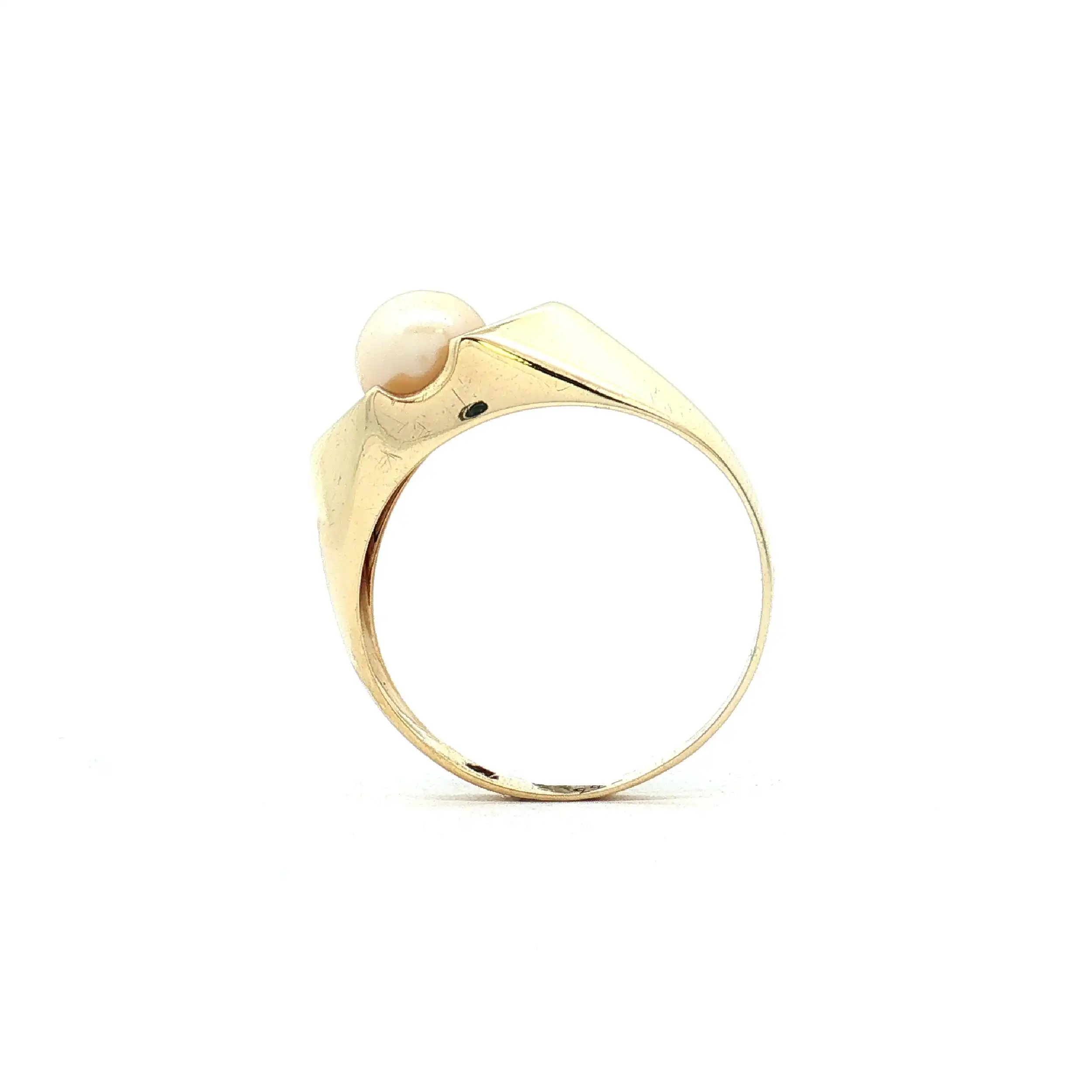 Ring Gelbgold mit Perle