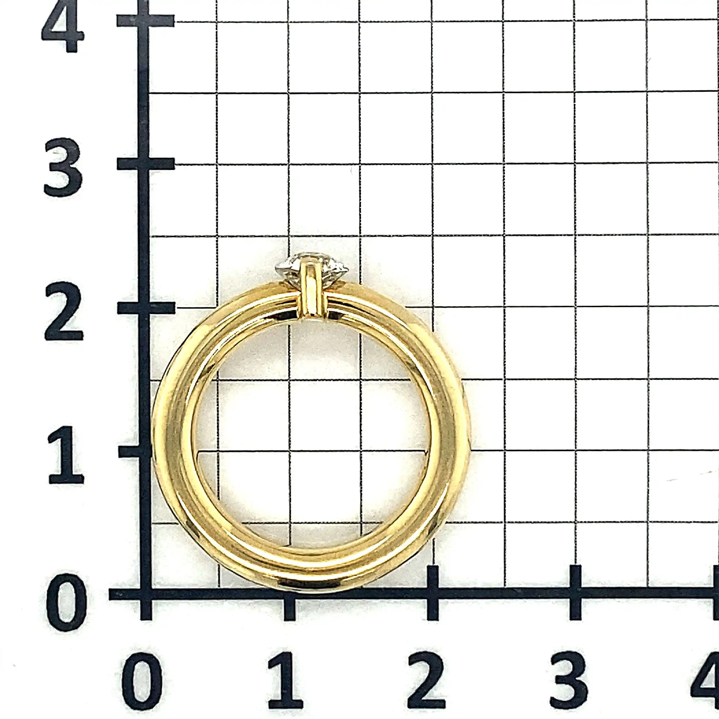 Ring Gelbgold mit Brillant in Altschliff Ring Gelbgold mit Brillant in Altschliff