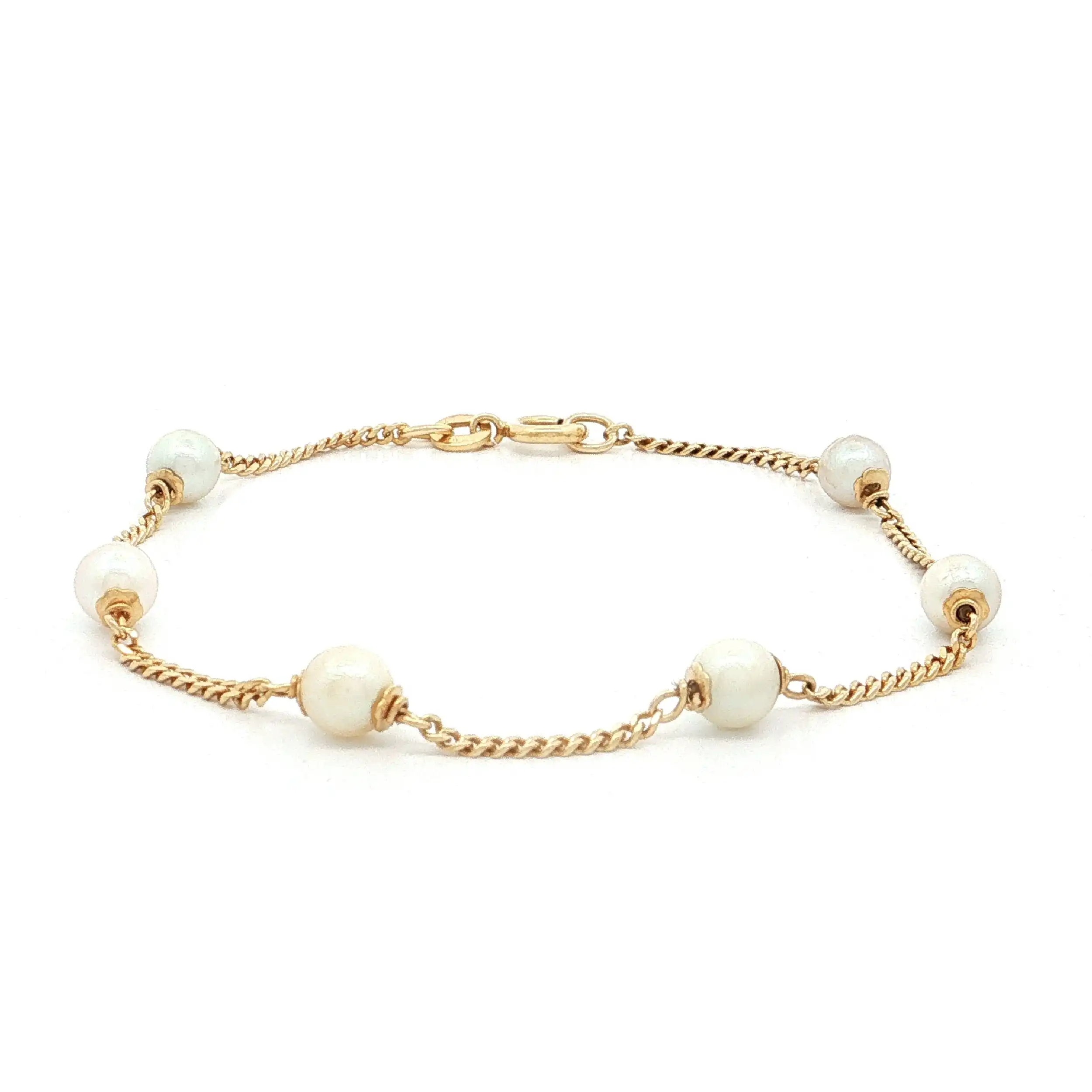 Armband Gelbgold mit Perlen