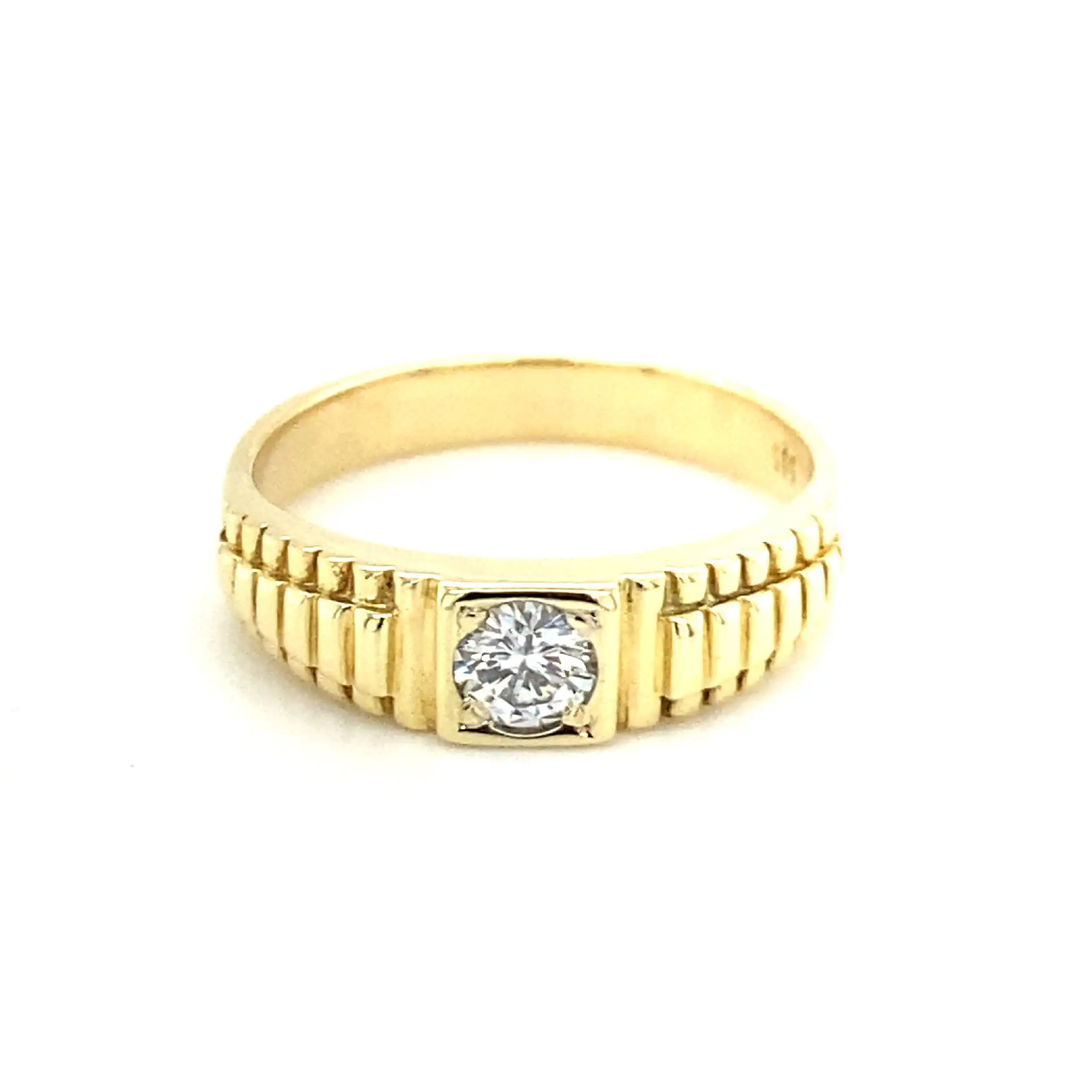 Ring Gelbgold mit Brillant-Solitär Ring Gelbgold mit Brillant-Solitär
