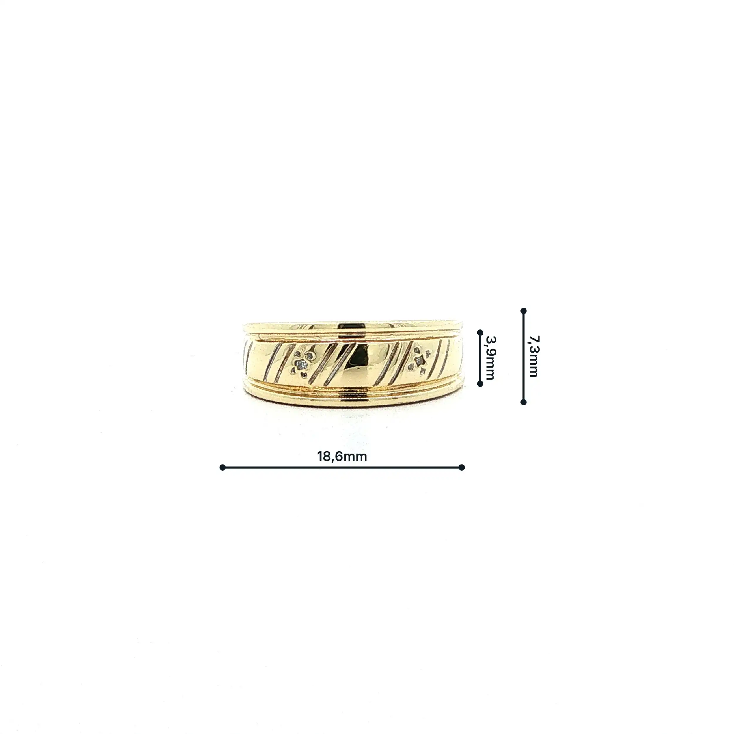 Ring Gelbgold mit Diamanten