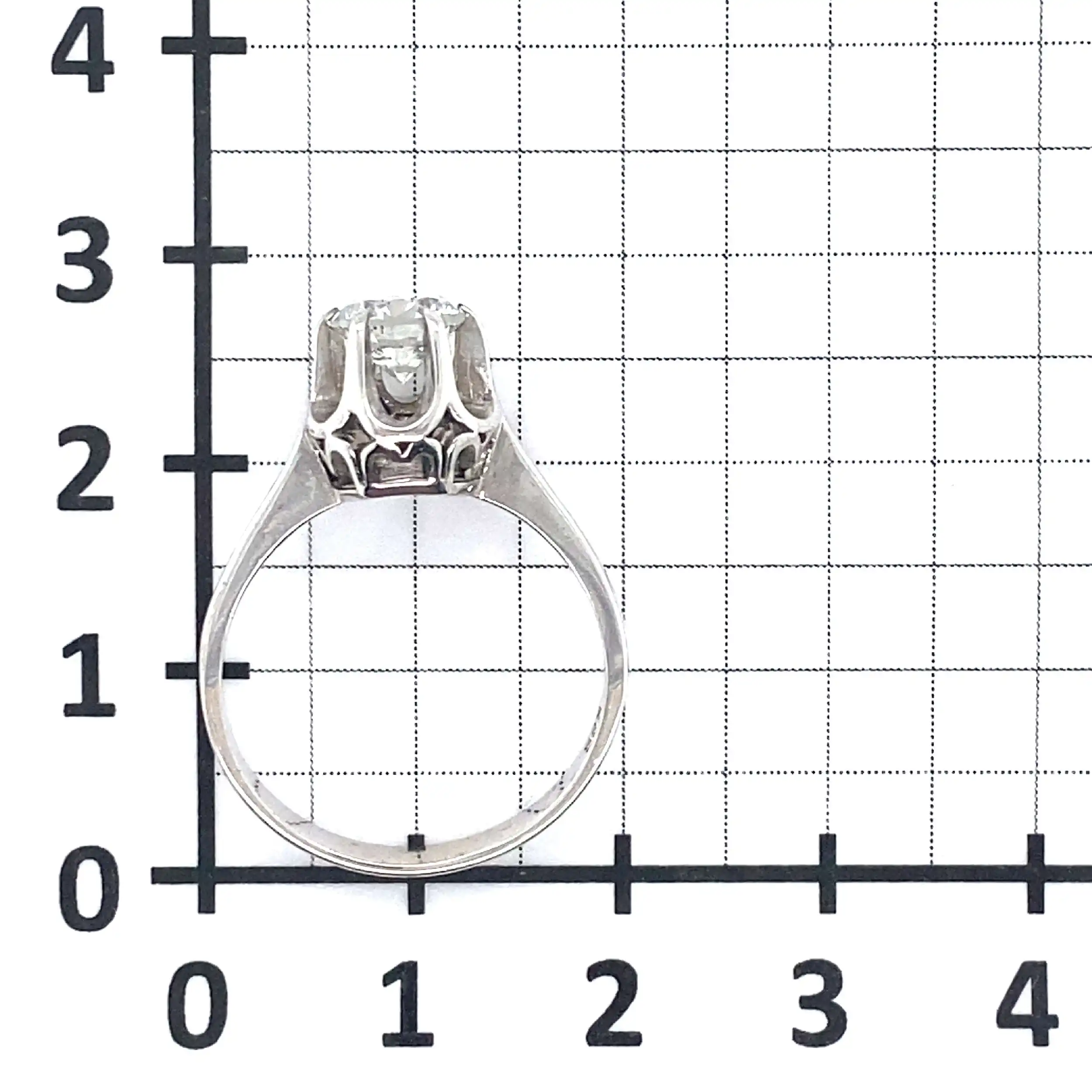 Ring Weißgold mit Solitär Brillant, graviert mit 1,00ct Ring Weißgold mit Solitär Brillant, graviert mit 1,00ct
