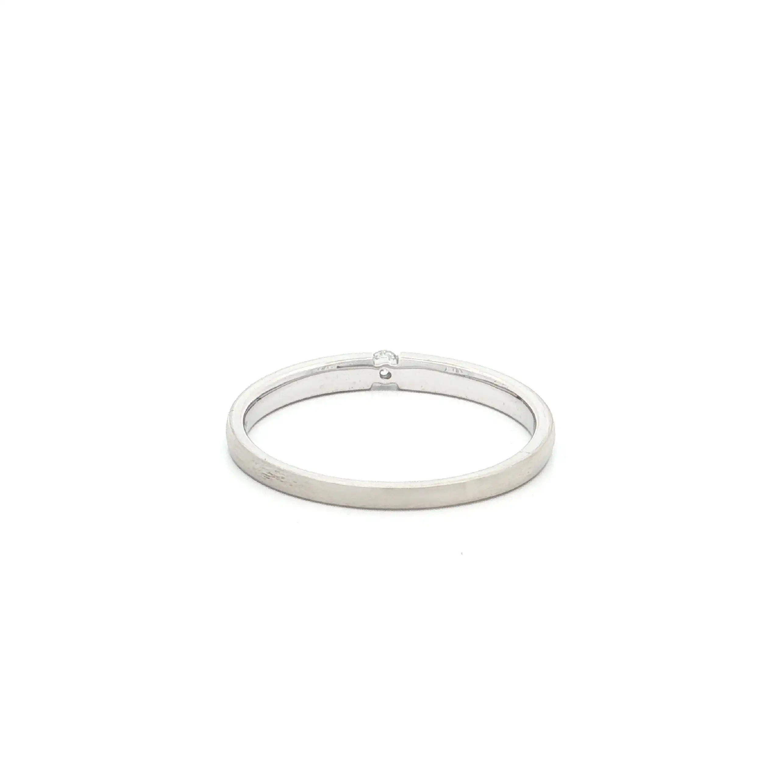 Ring Weißgold mattiert mit Brillant