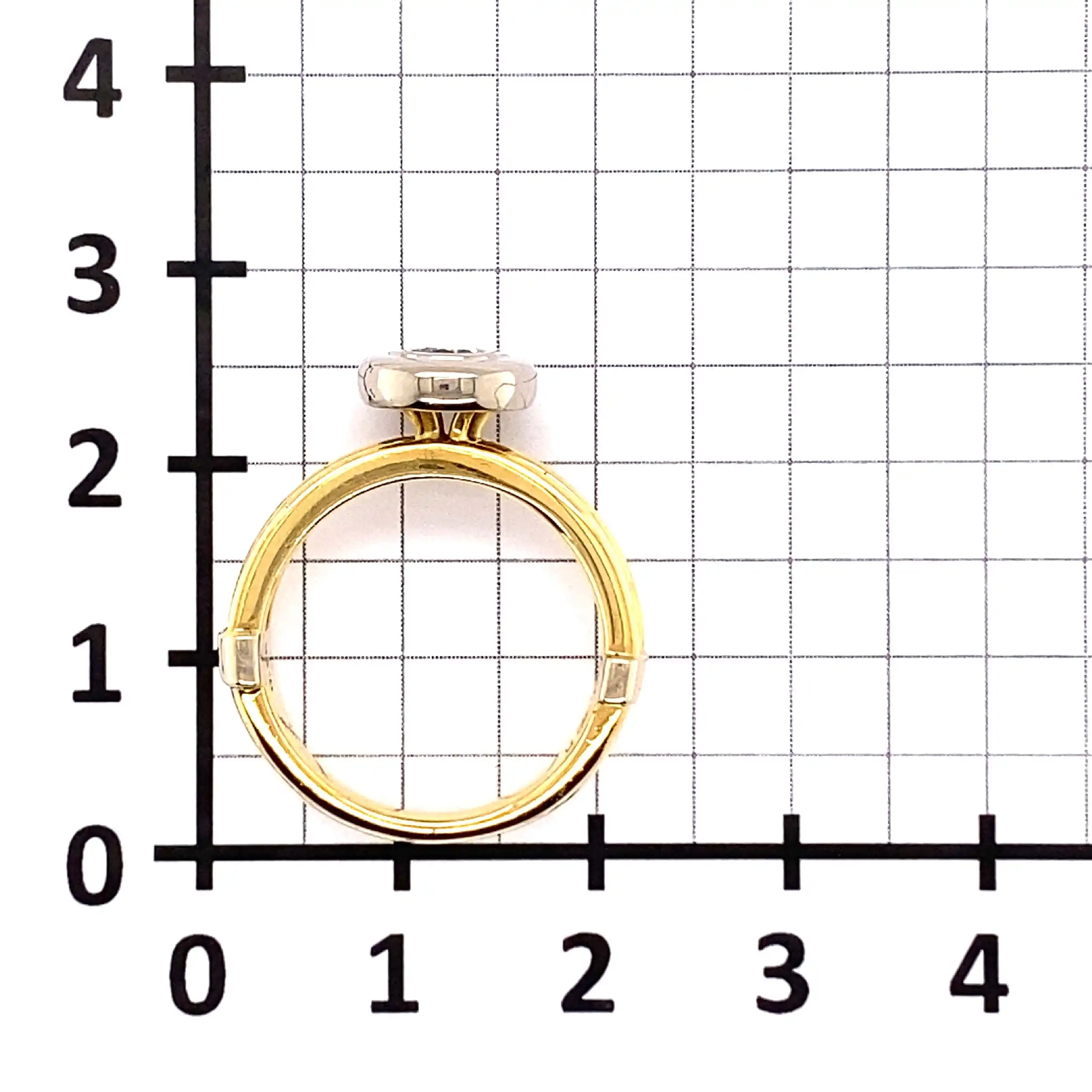 Ring Bicolor mit Brillant Solitär, graviert mit 0,25ct.