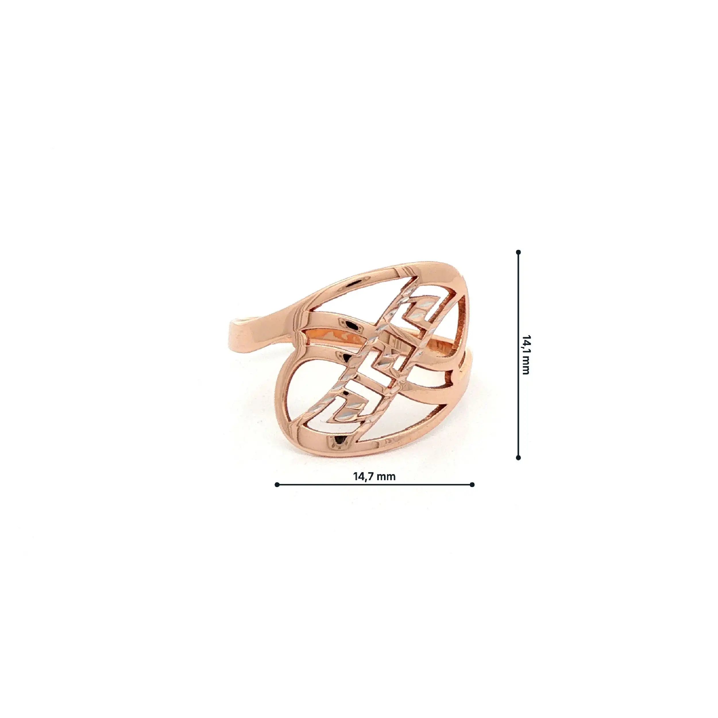 Ring Rotgold mit durchbrochenem Muster Ring Rotgold mit durchbrochenem Muster