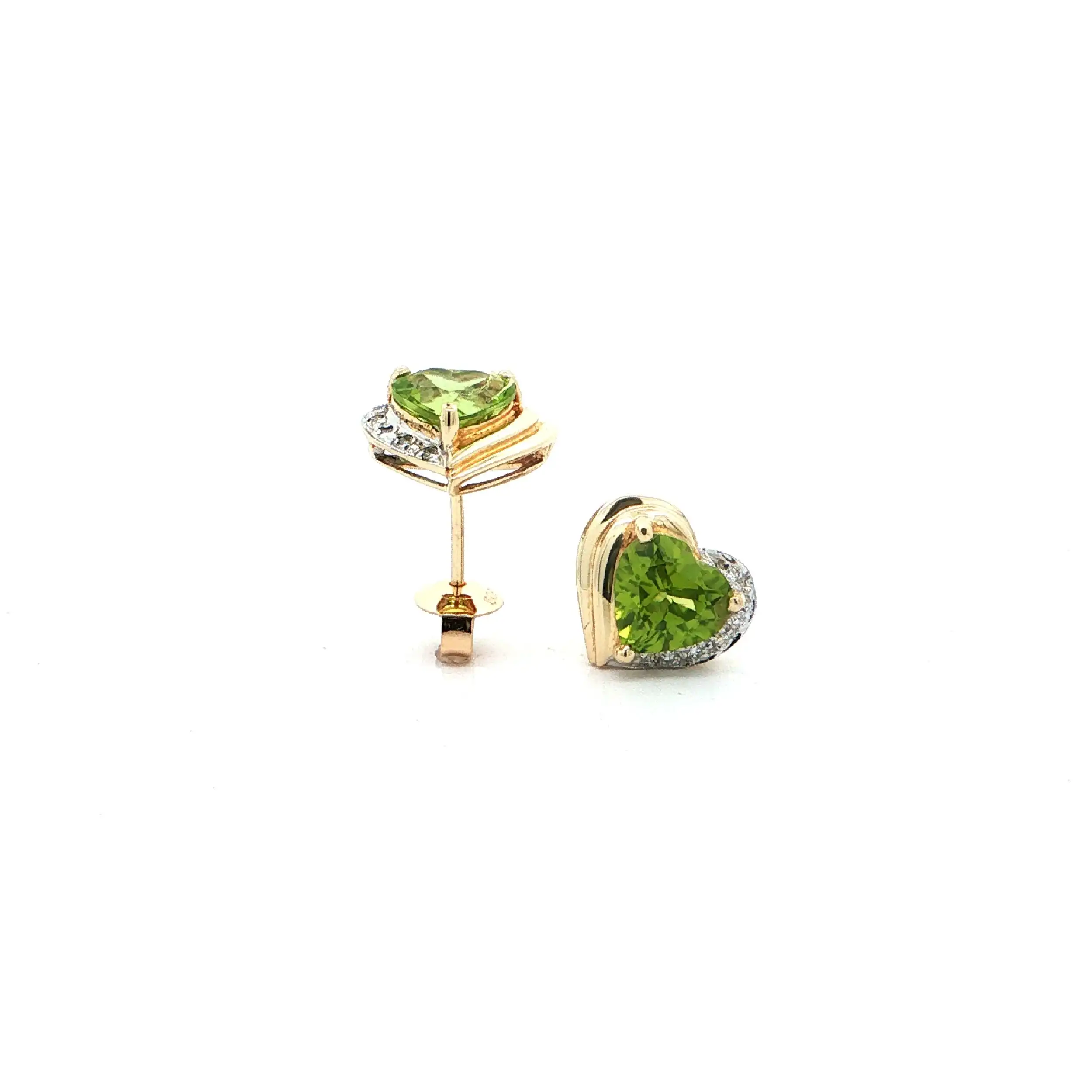 Ohrstecker Gelbgold mit Peridot & Diamanten Ohrstecker Gelbgold mit Peridot & Diamanten