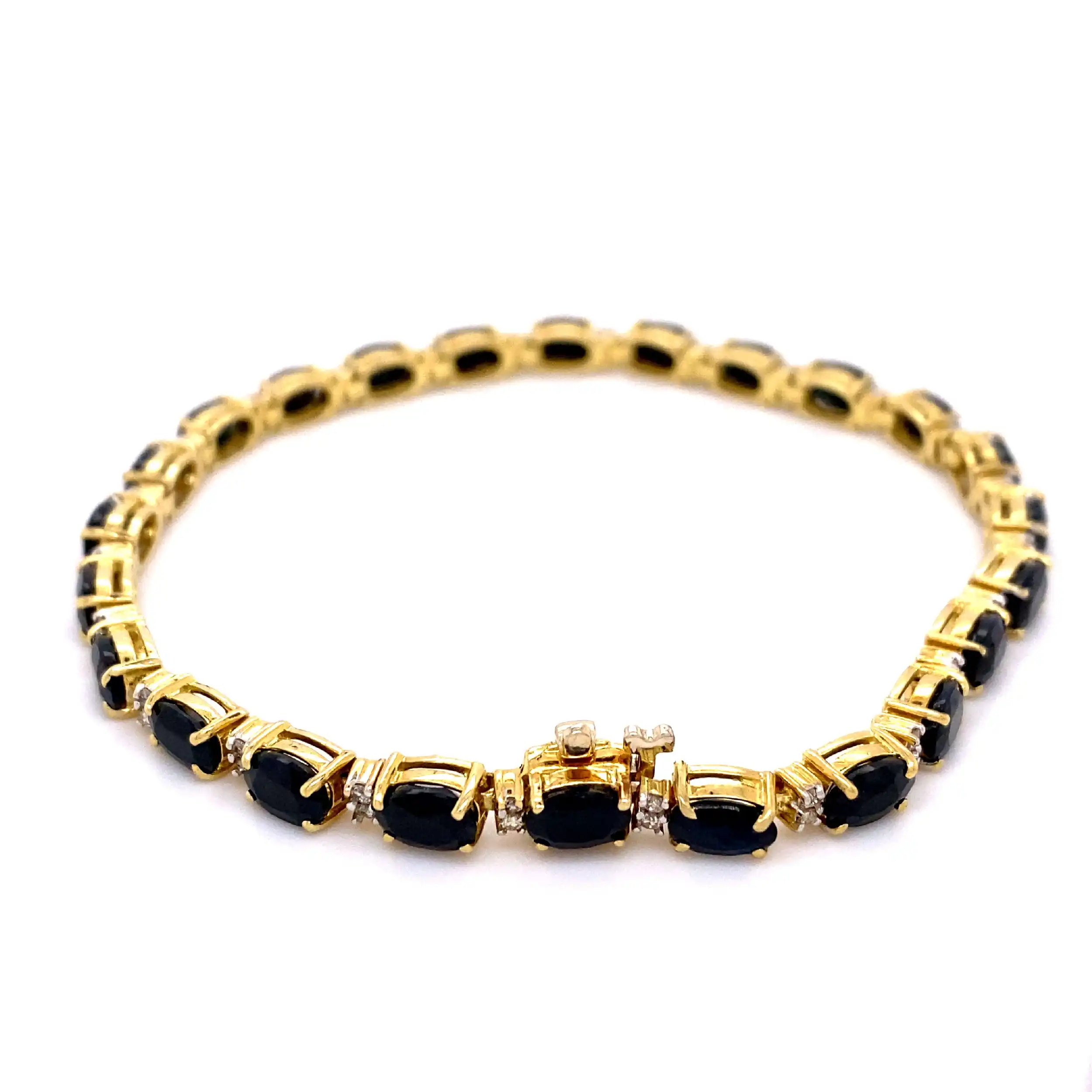 Armband Gelbgold mit Saphiren, Brillanten und EPL Expertise Armband Gelbgold mit Saphiren, Brillanten und EPL Expertise