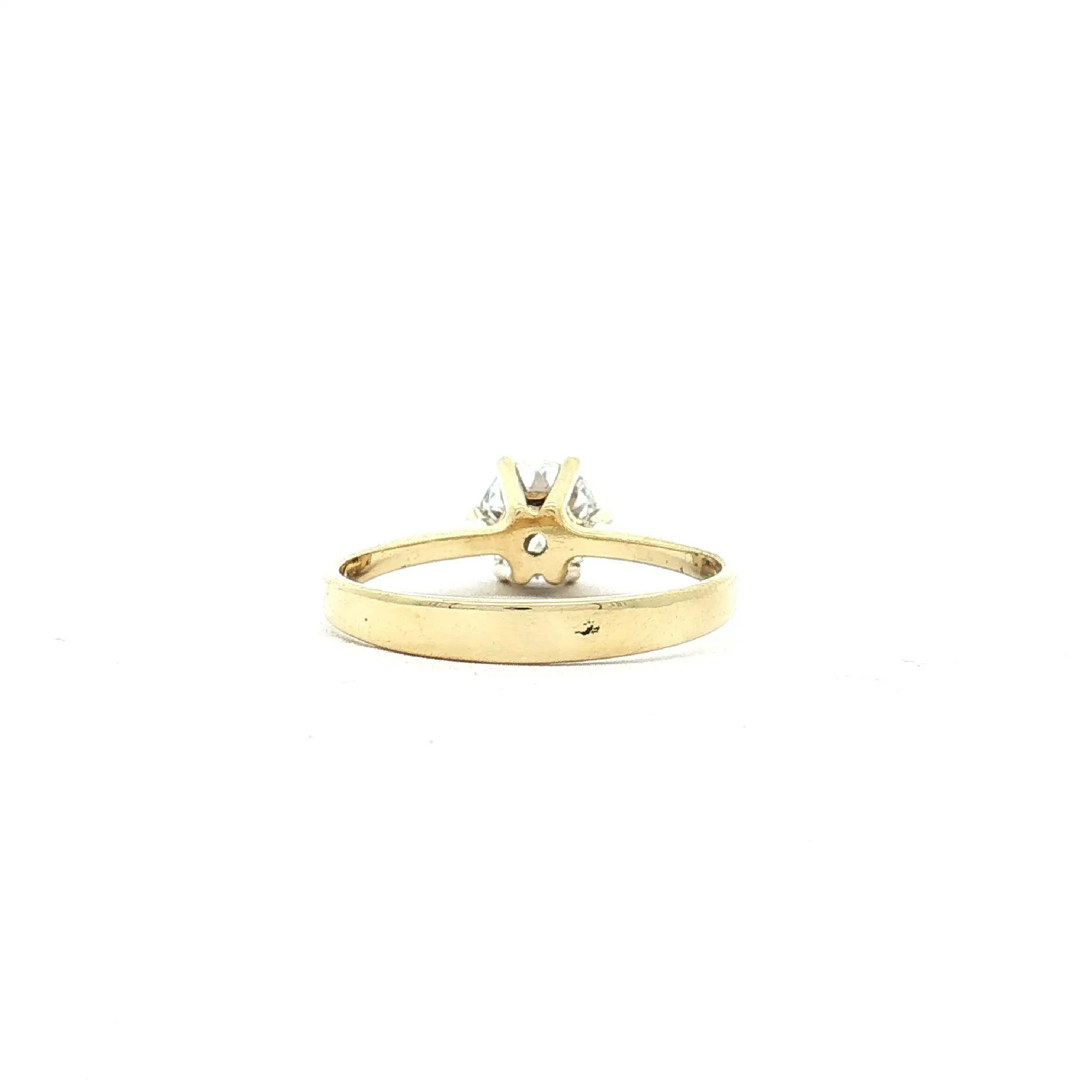 Ring Gelbgold mit Brillant Solitär, graviert mit 0,99ct Ring Gelbgold mit Brillant Solitär, graviert mit 0,99ct