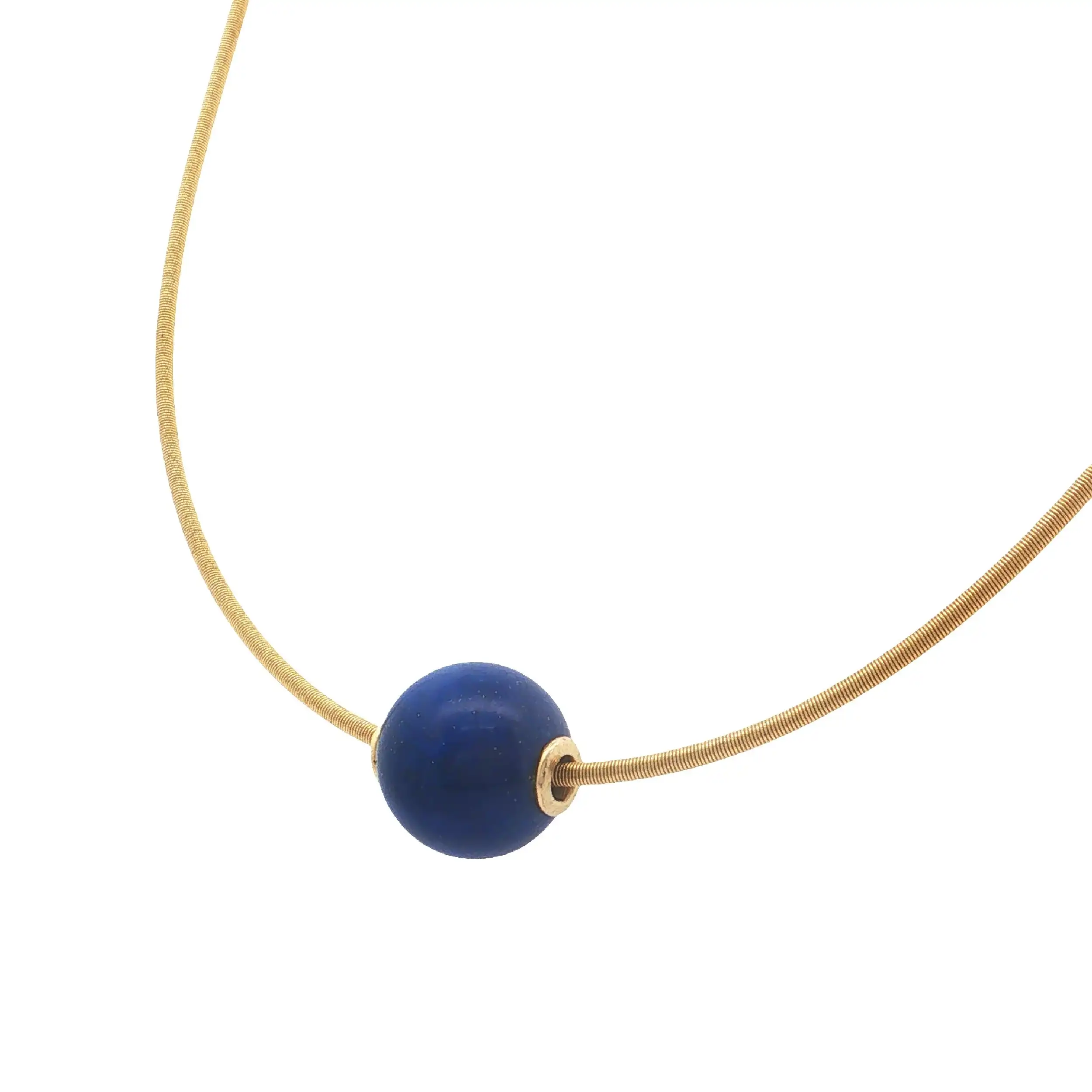 Niessing Schnur Gelbgold mit Lapislazuli Kugel