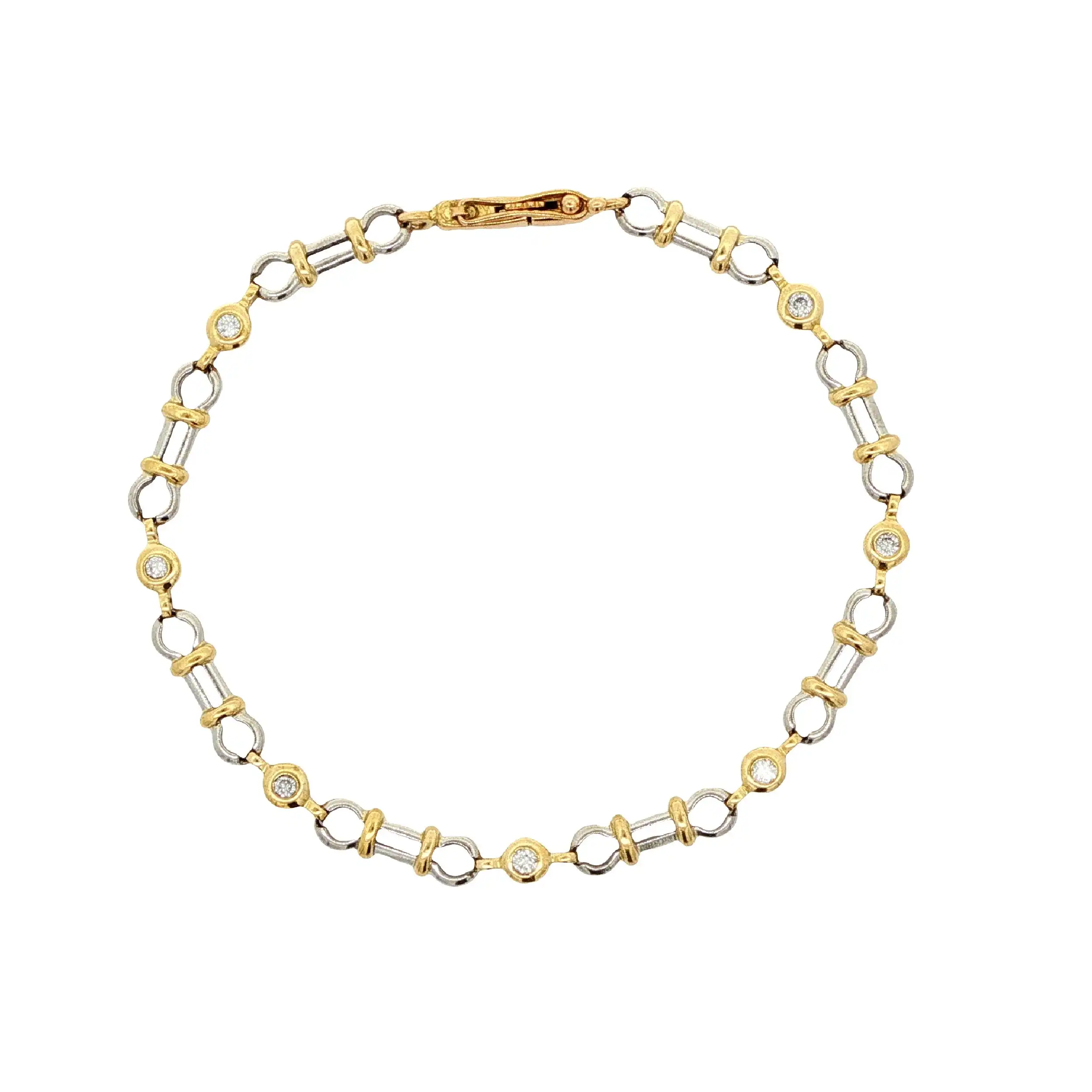 Armband Platin mit Gelbgold & Brillanten