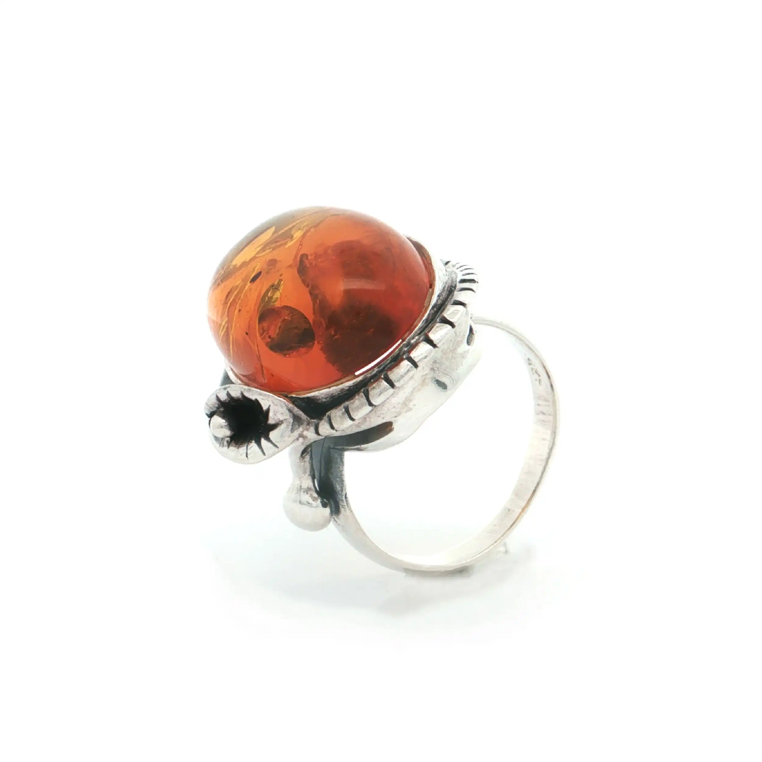 Ring Silber mit Bernstein Ring Silber mit Bernstein