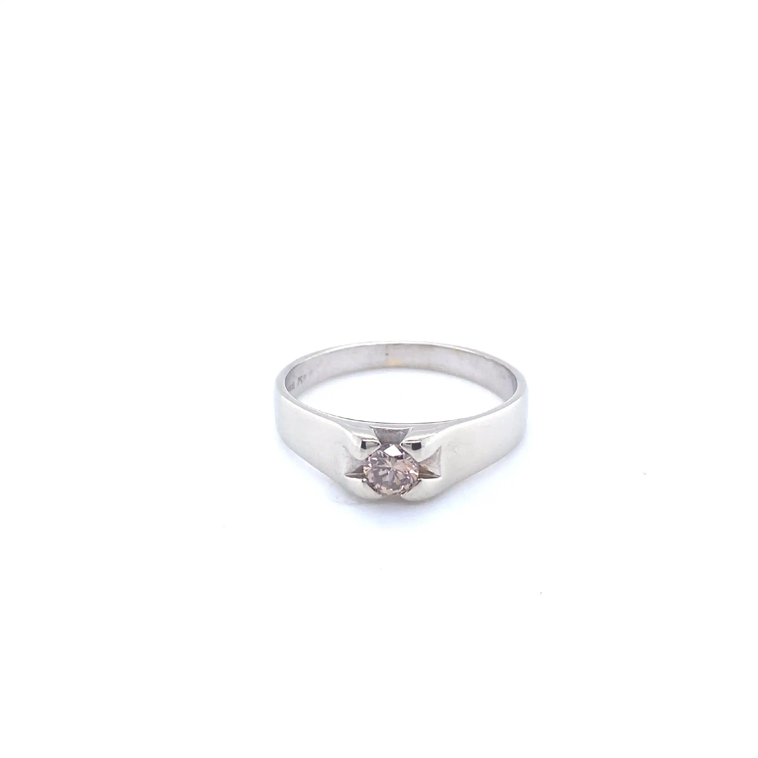 Ring Weißgold mit Brillant Ring Weißgold mit Brillant