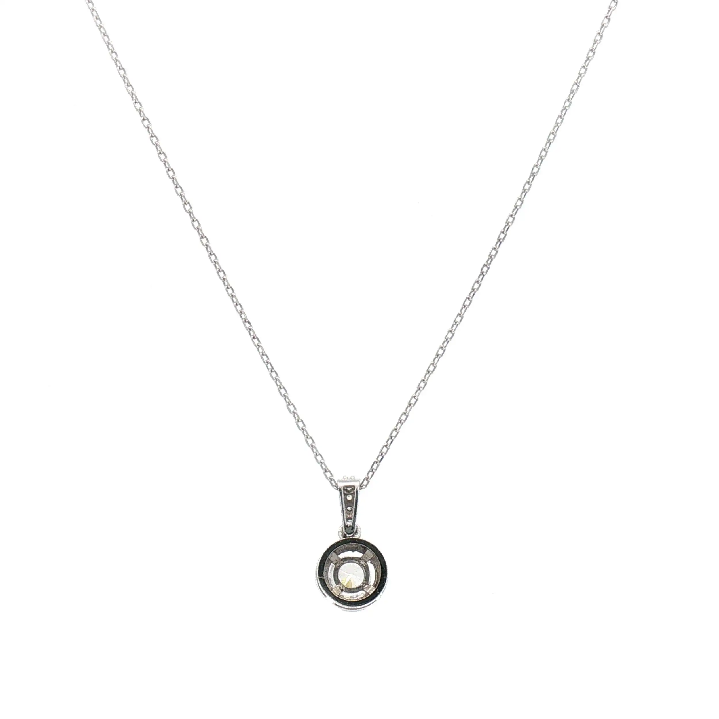 Kette Weißgold mit Anhänger und Zirkonia