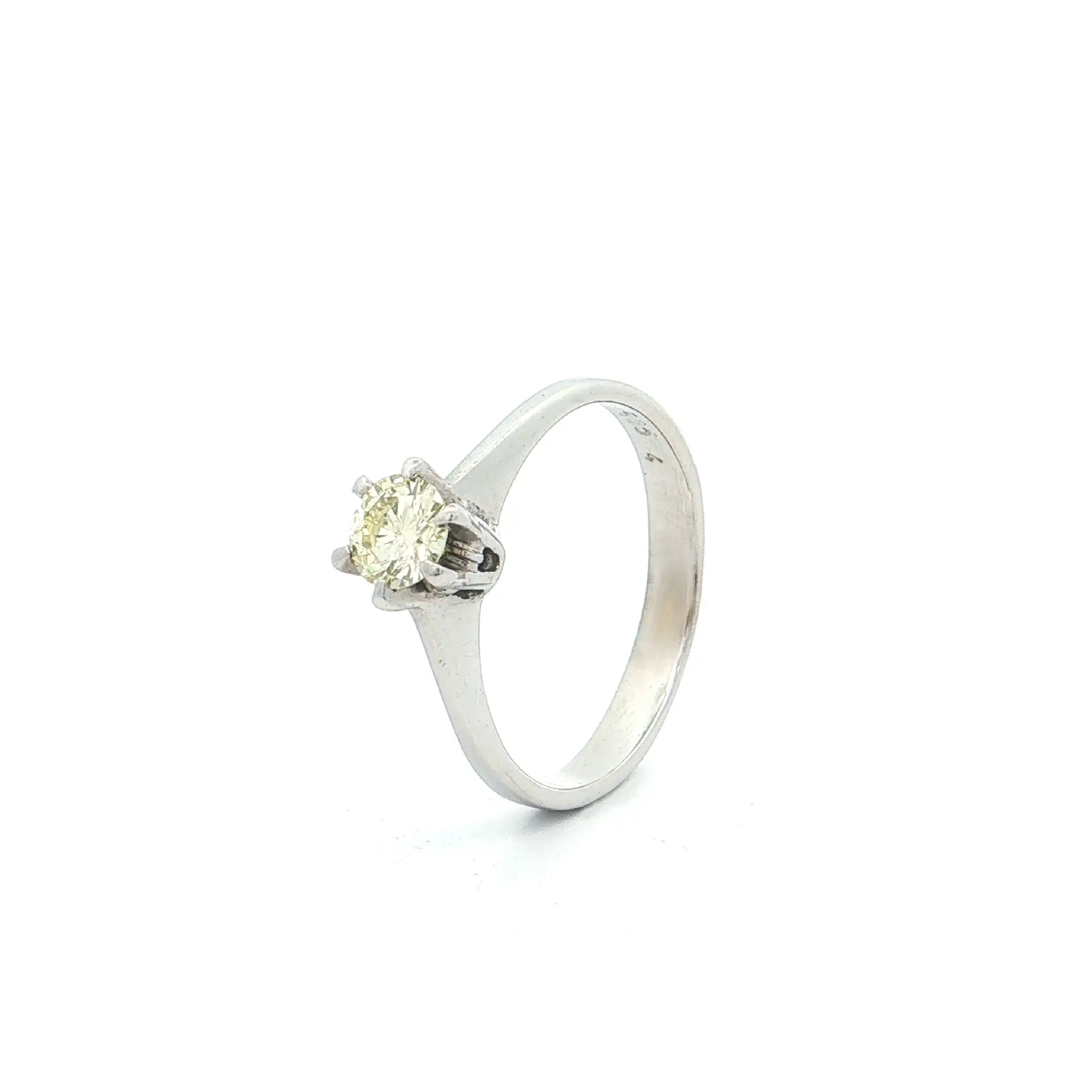 Ring Weißgold mit Brillant Solitär