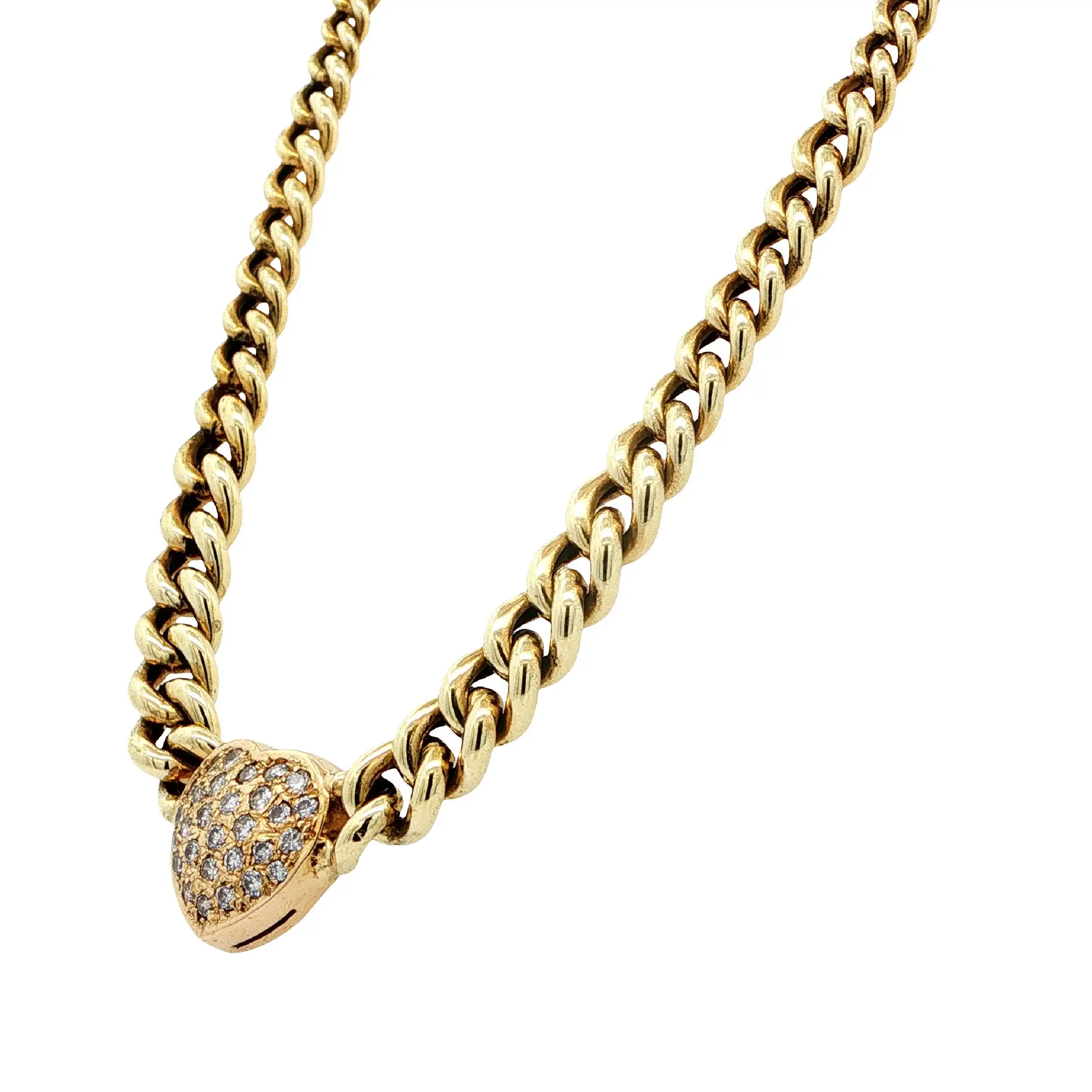 Panzercollier Gelbgold hohl Verlaufend mit Brillanten Panzercollier Gelbgold hohl Verlaufend mit Brillanten