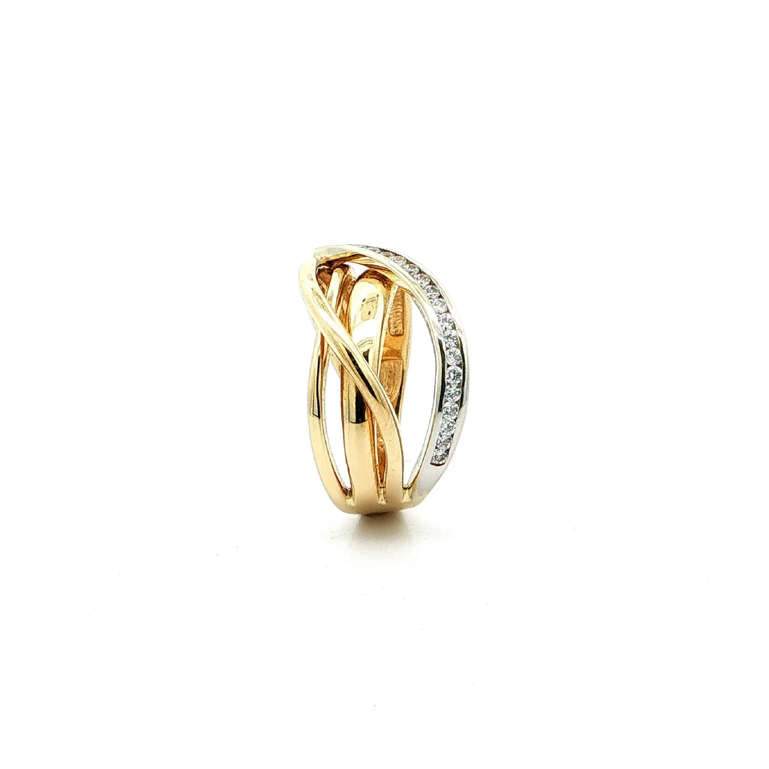 Ring Bicolor mit Zirkonia