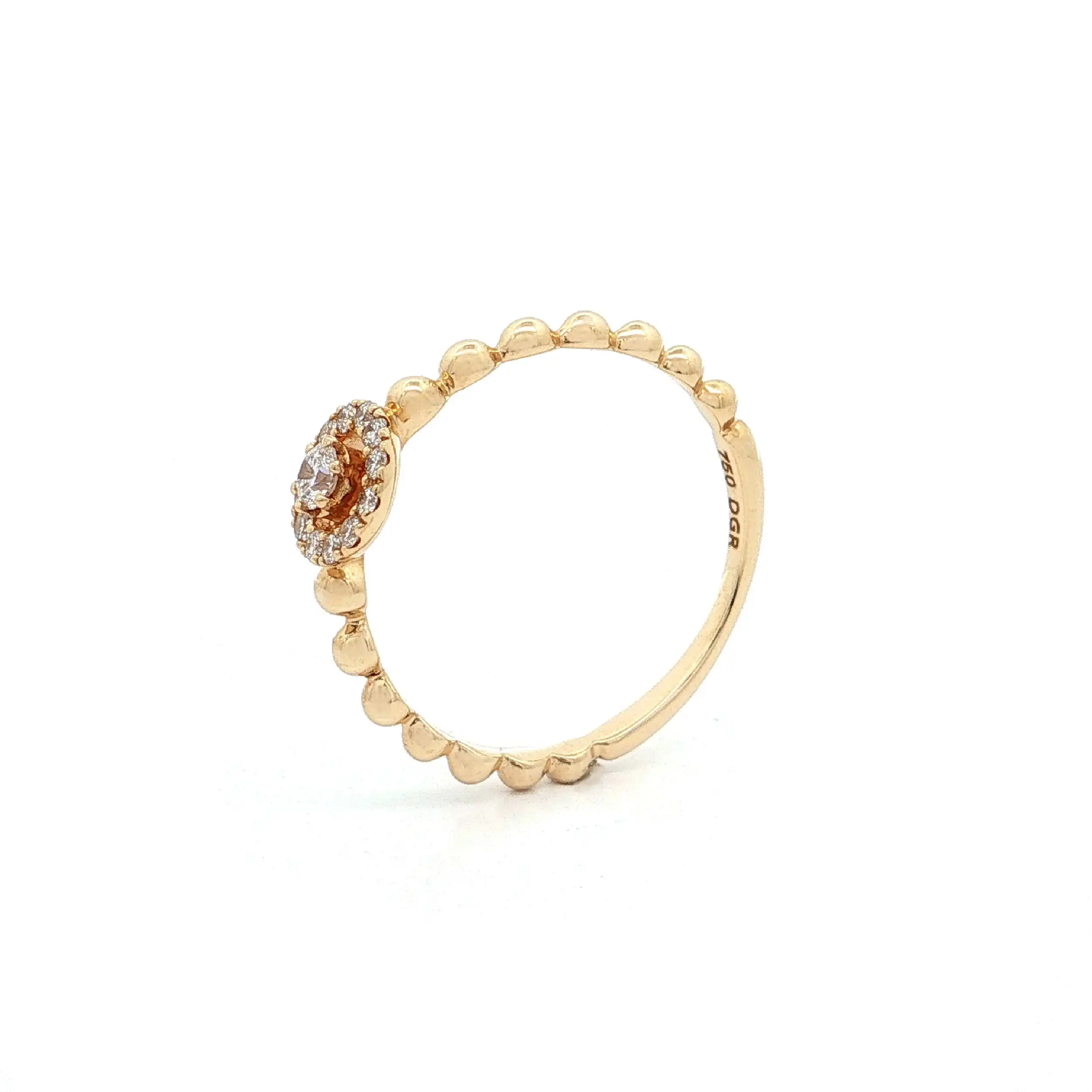 Kügelchenring Gelbgold mit Brillanten Kügelchenring Gelbgold mit Brillanten