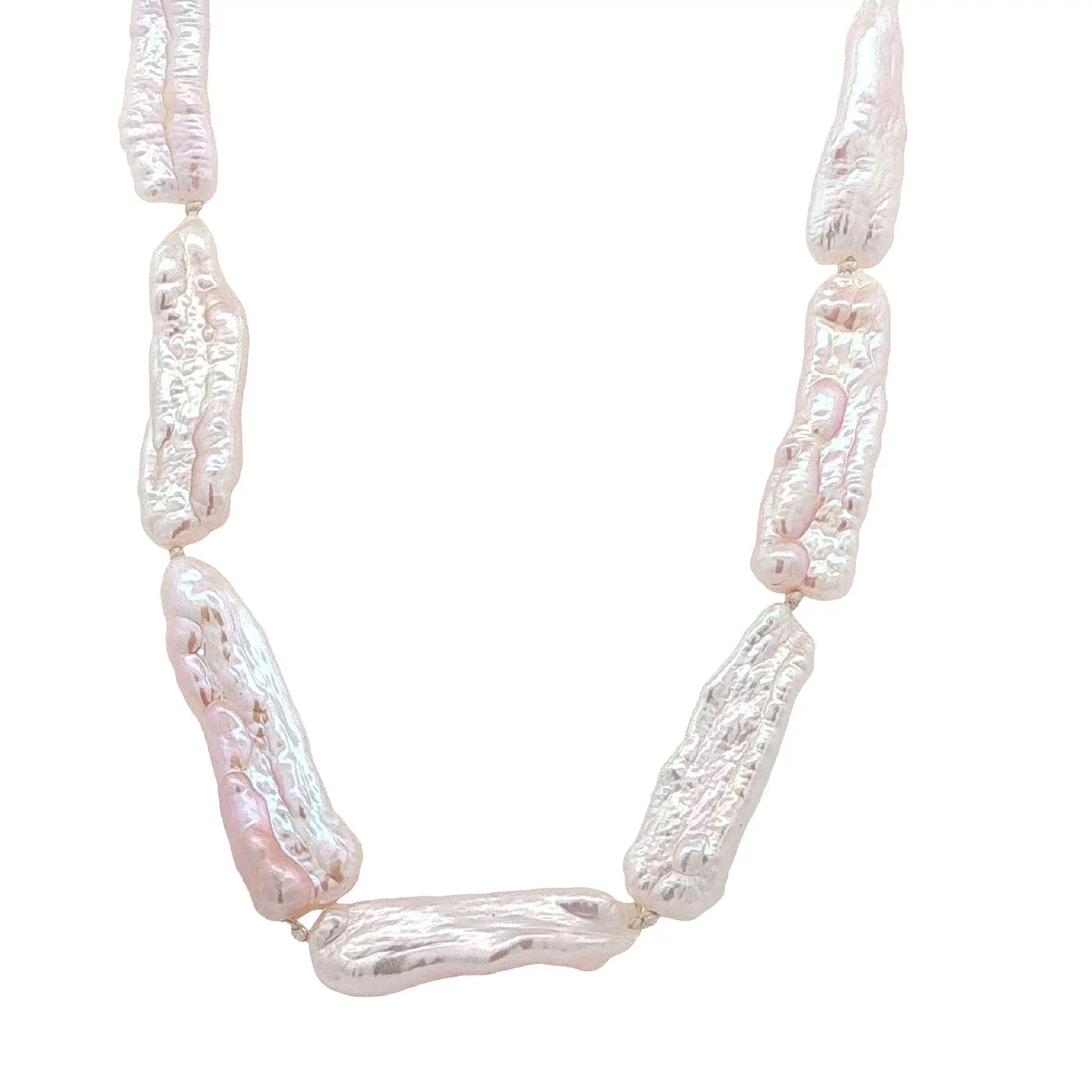 Barock Perlenkette mit Goldschließe