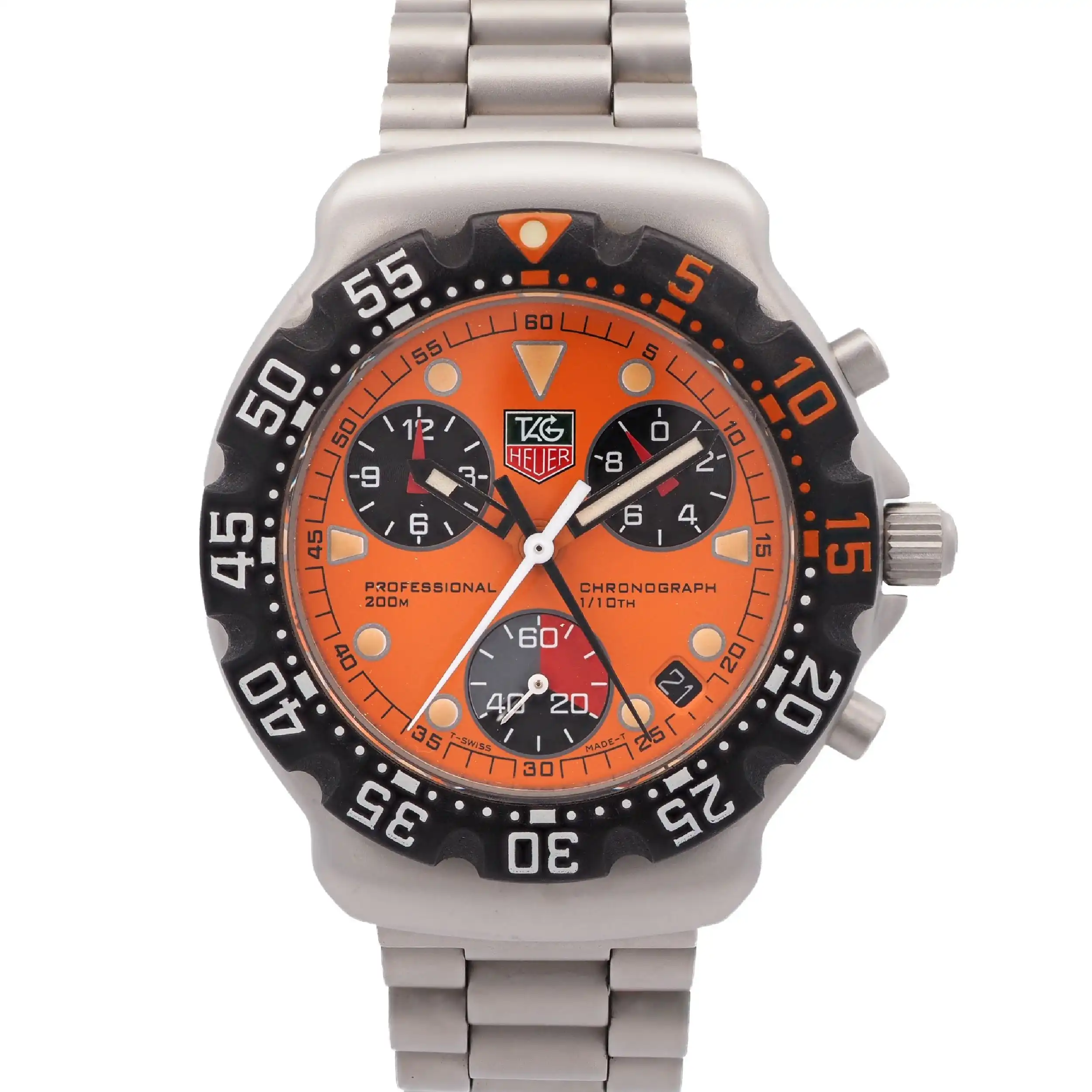 Damenuhr TAG Heuer Formula 1 Chronograph CA 1214 Formula 1 Orange mit Box und Papiere