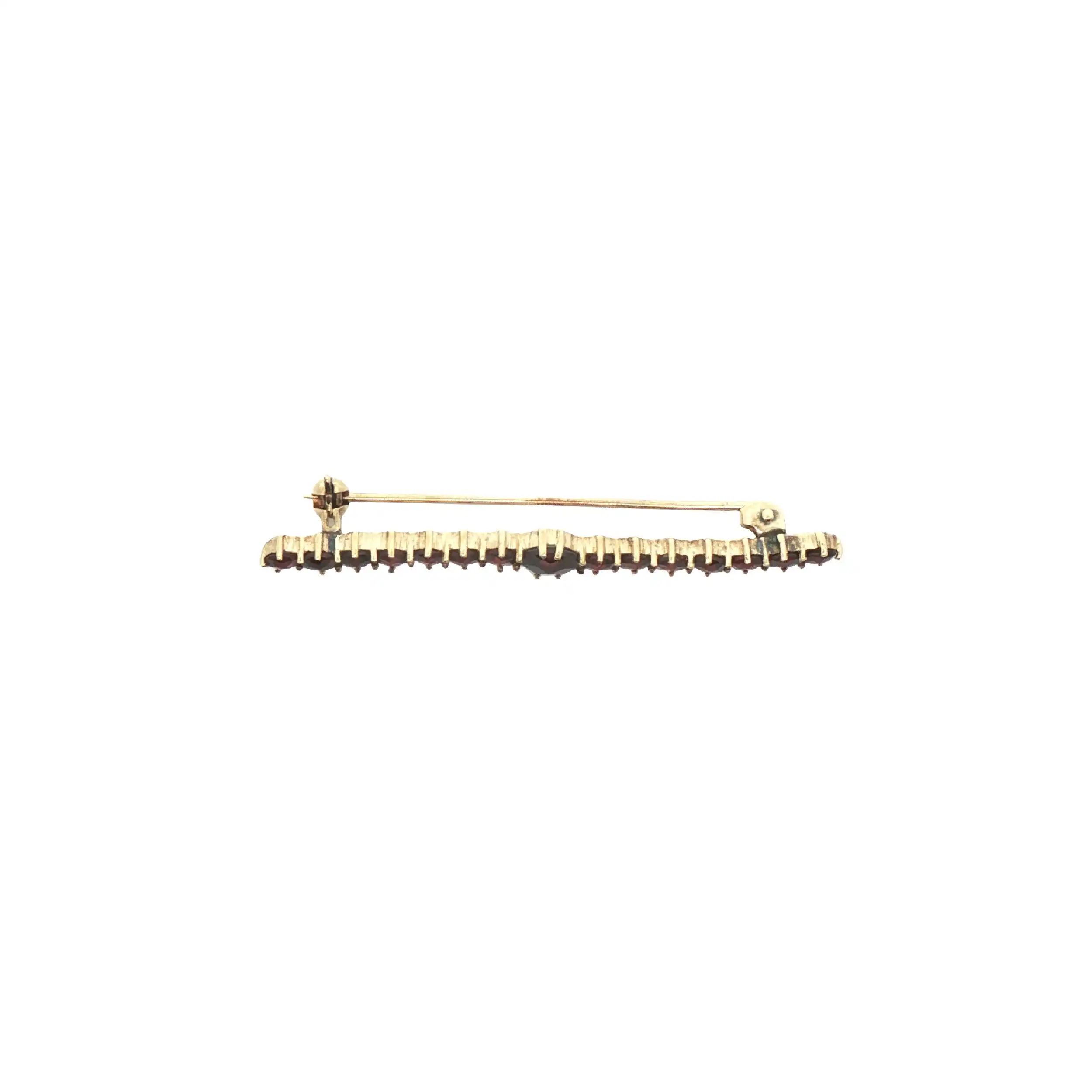 Brosche Gelbgold mit Granat Brosche Gelbgold mit Granat
