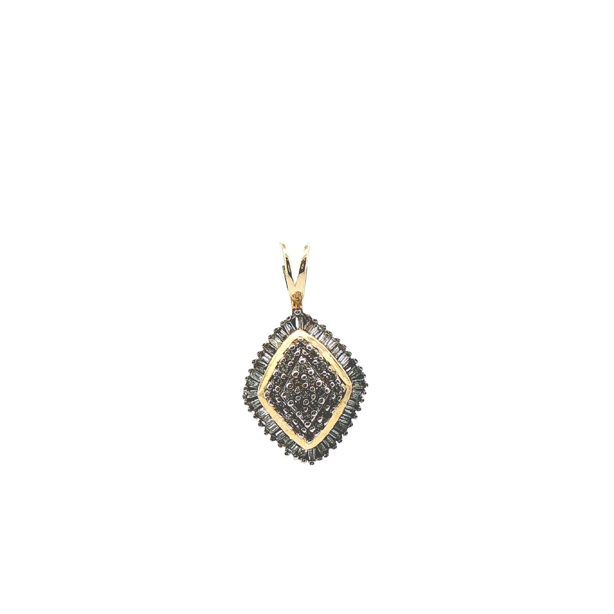 Anhänger Gelbgold mit Brillanten und Baguette Diamanten