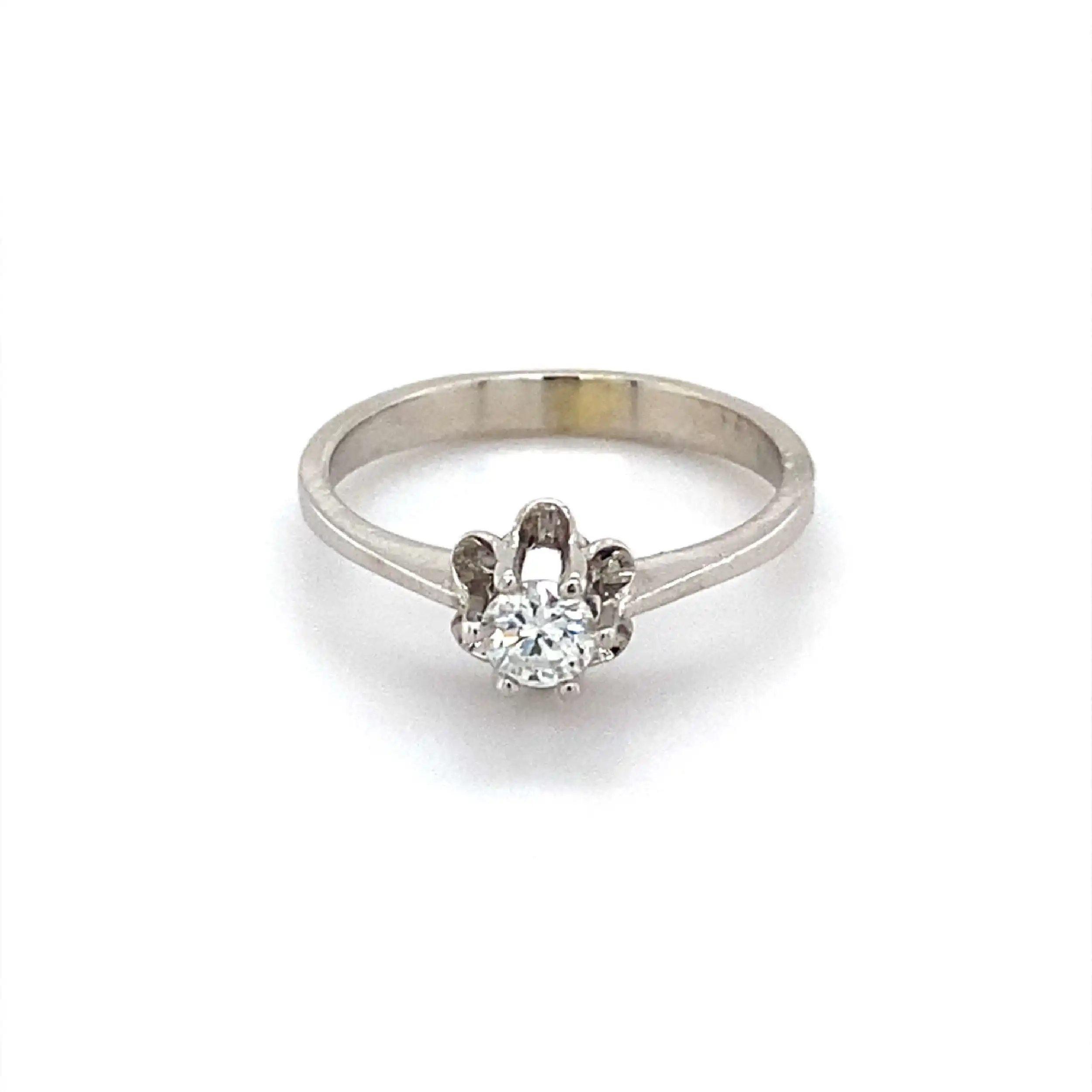 Ring Weißgold mit Solitär Brillant Ring Weißgold mit Solitär Brillant