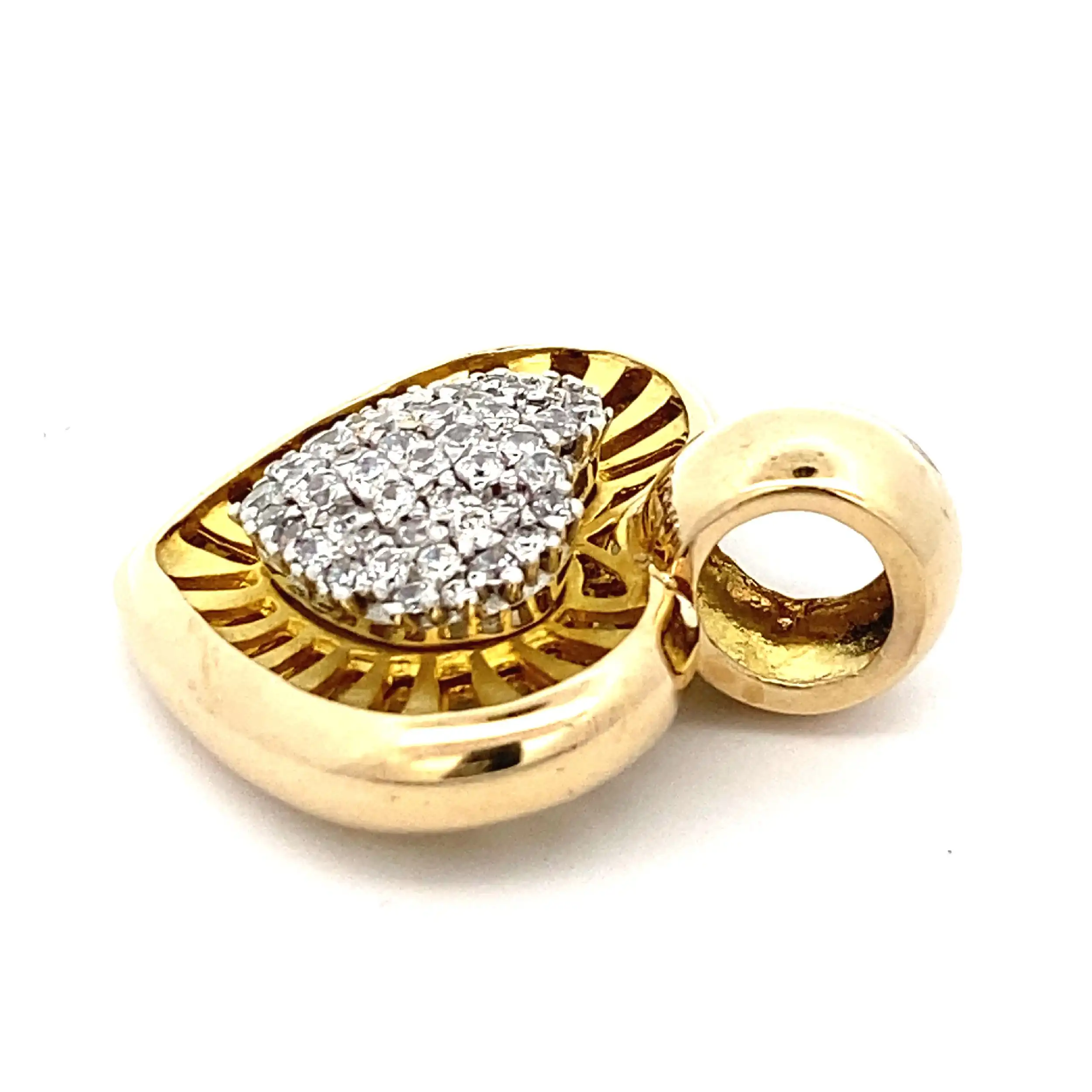 Anhänger Bicolor Herz mit Zirkonia Anhänger Bicolor Herz mit Zirkonia