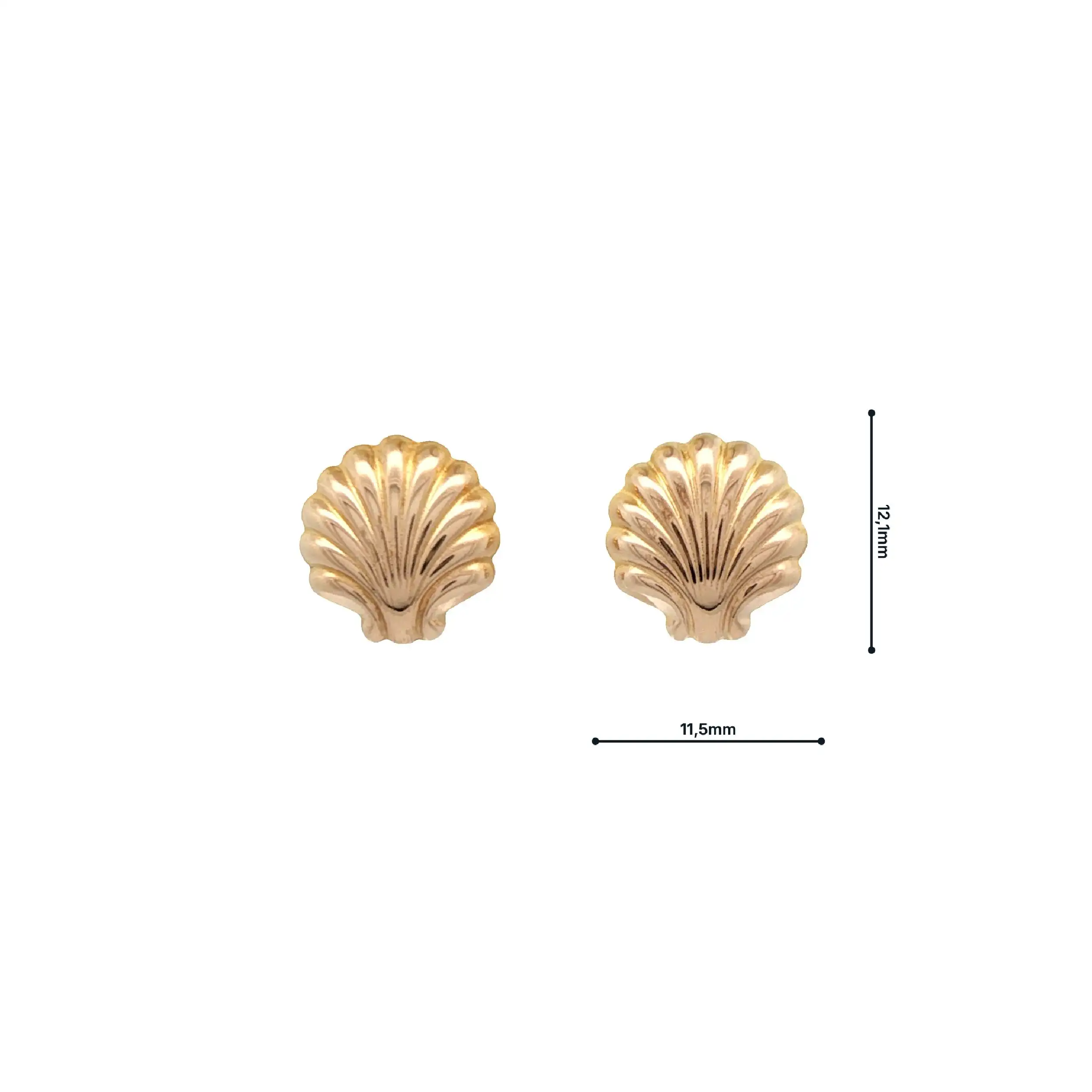 Ohrstecker Gelbgold "Muschel"