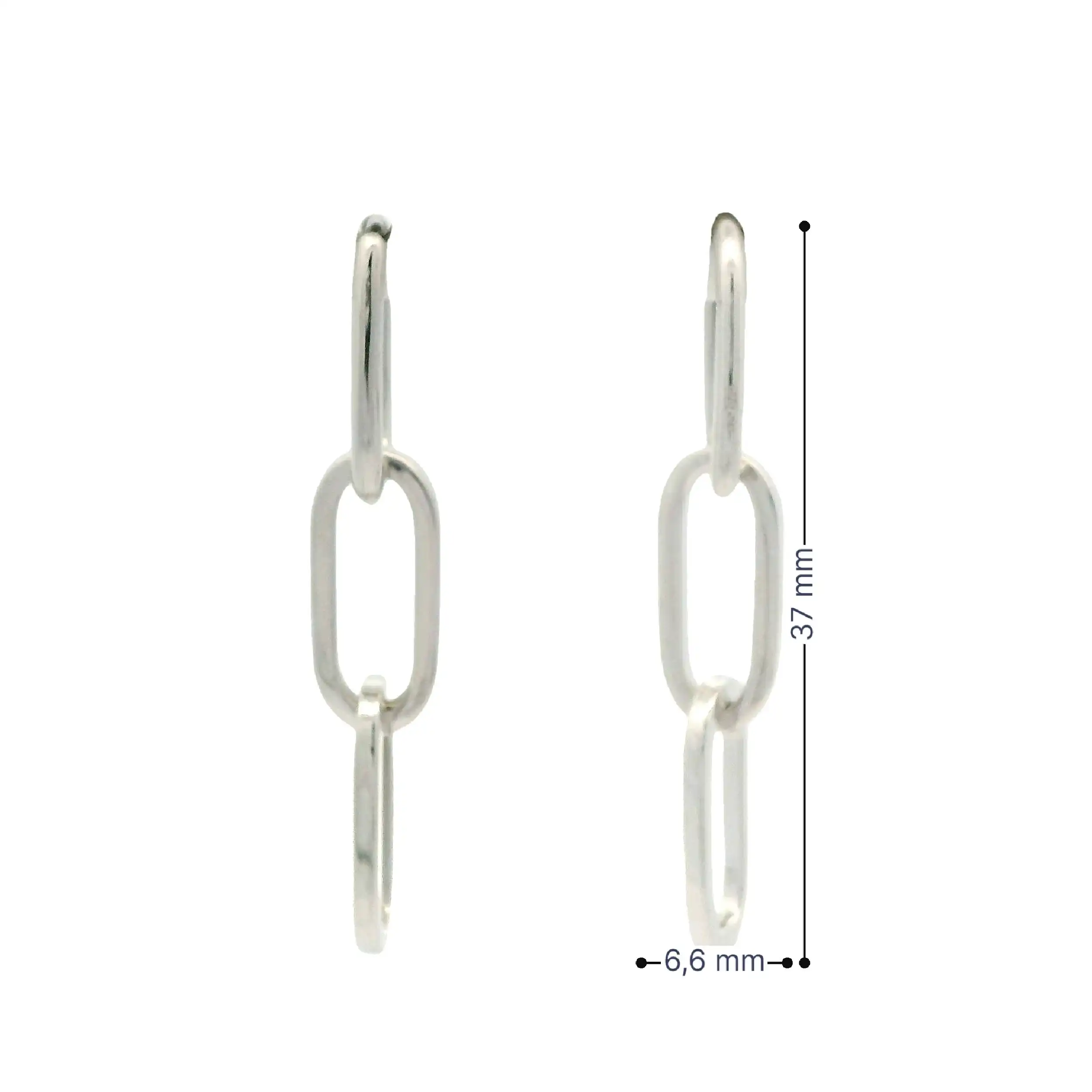 Paperclipcreole Weißgold Paperclipcreole Weißgold