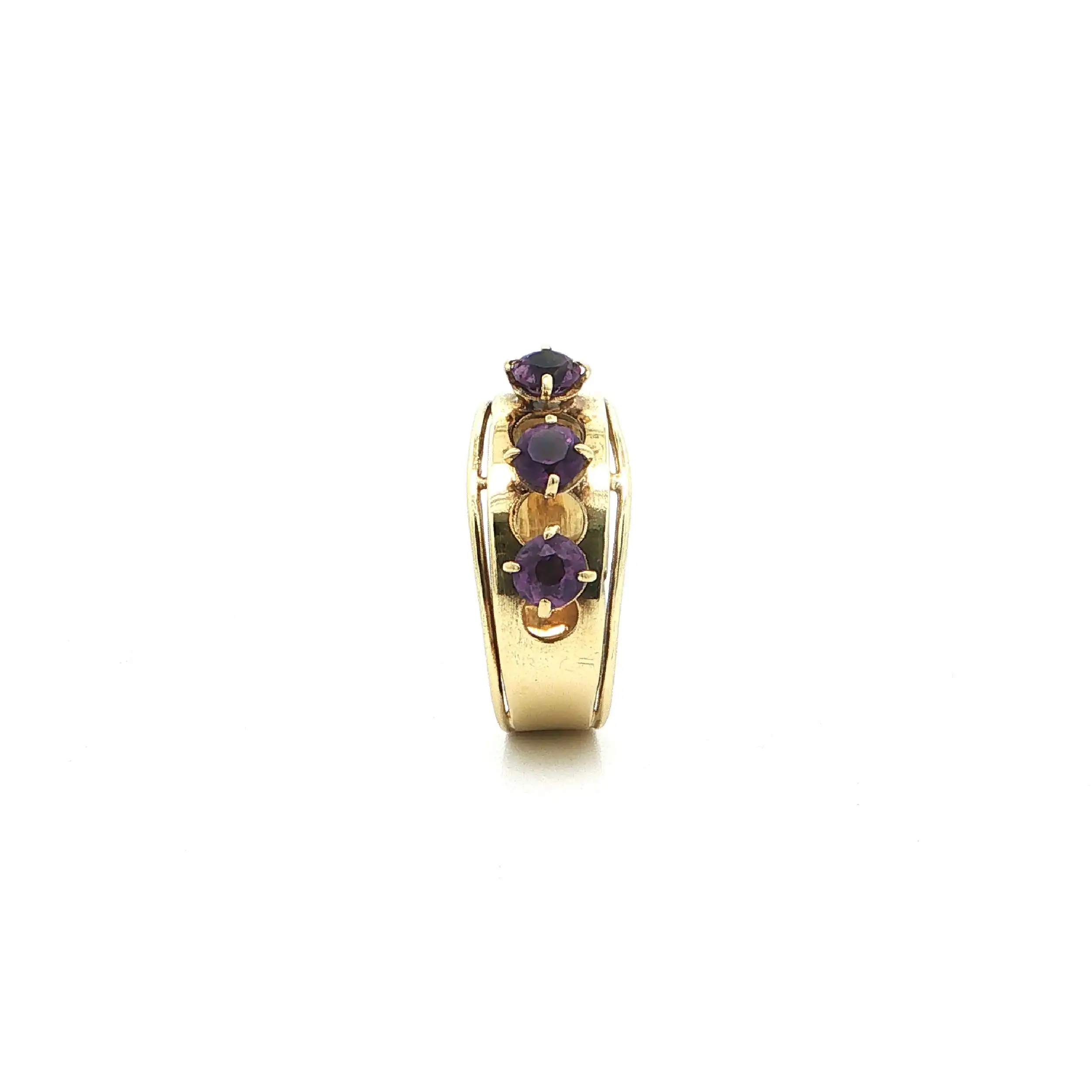 Ring Gelbgold mit Amethysten