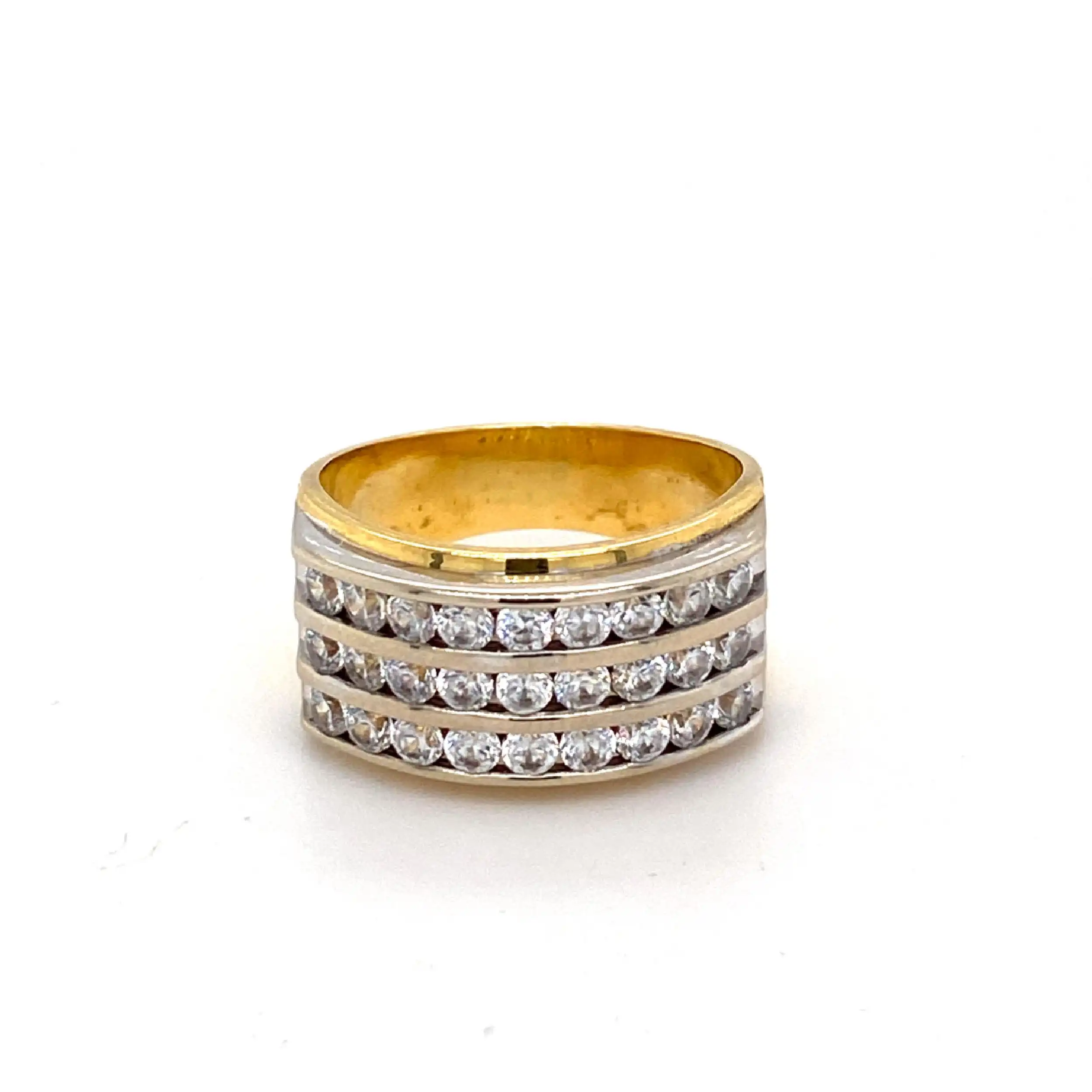 Ring Bicolor mit Zirkonia Ring Bicolor mit Zirkonia