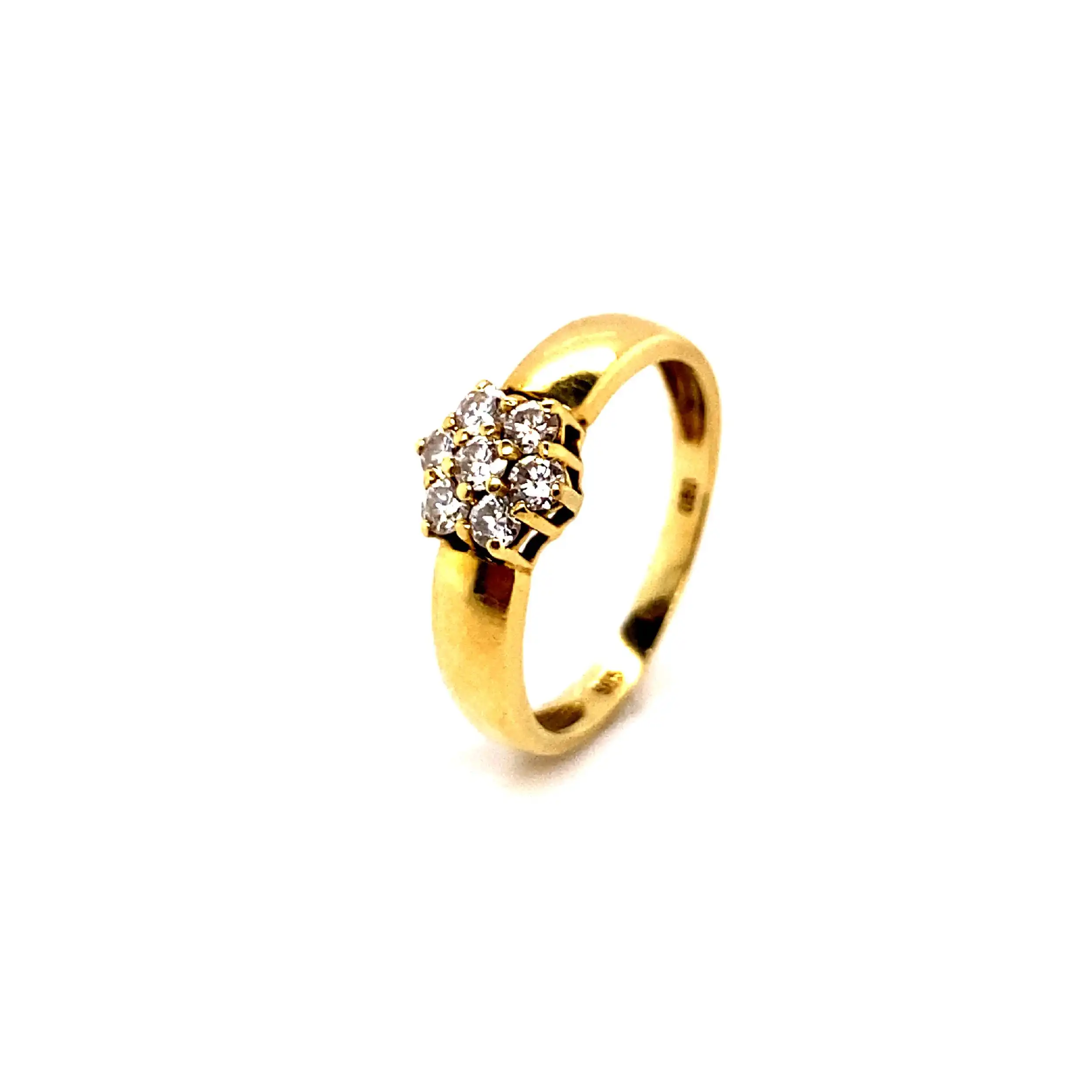 Ring Gelbgold mit Brillanten, graviert mit 0,50ct