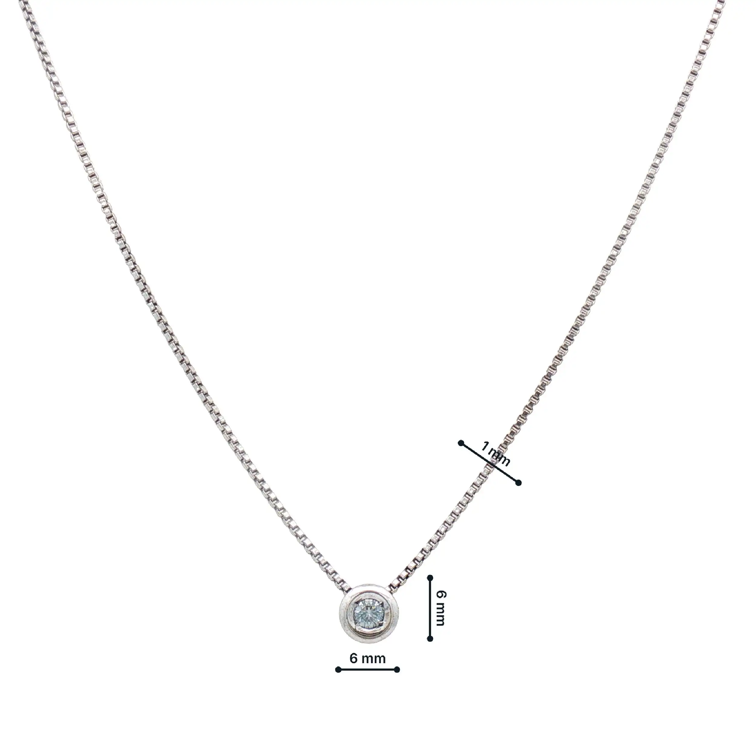 Venezianerkette Weißgold mit Diamantanhänger