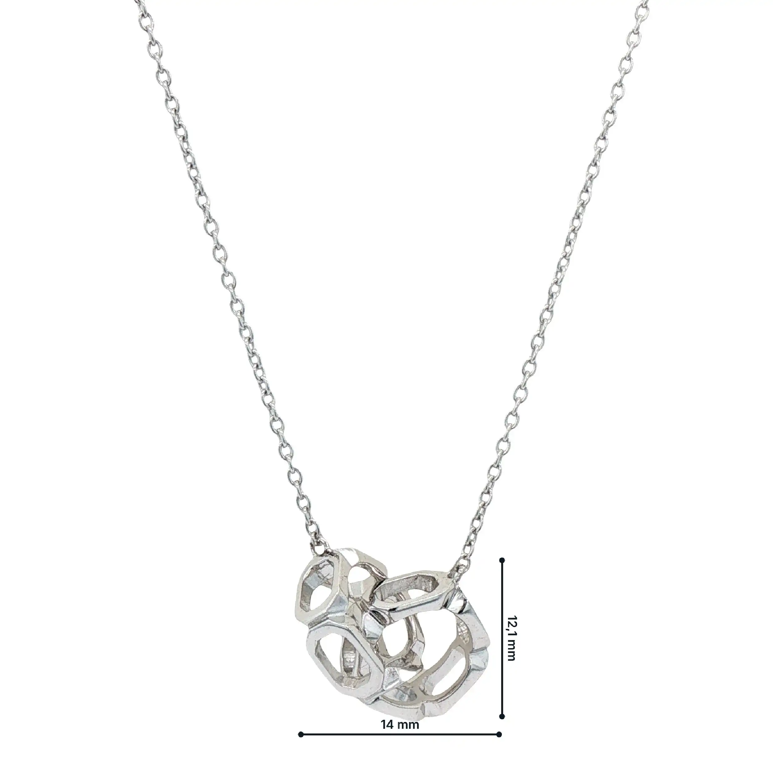 Ankercollier Silber mit Kreisen Ankercollier Silber mit Kreisen