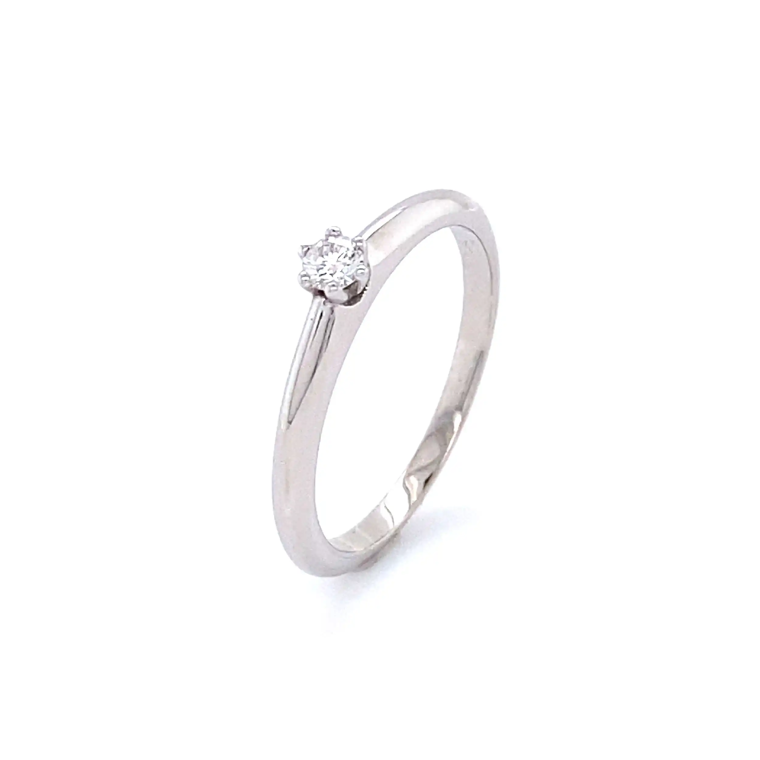 Ring Weißgold mit Solitär Brillant Ring Weißgold mit Solitär Brillant