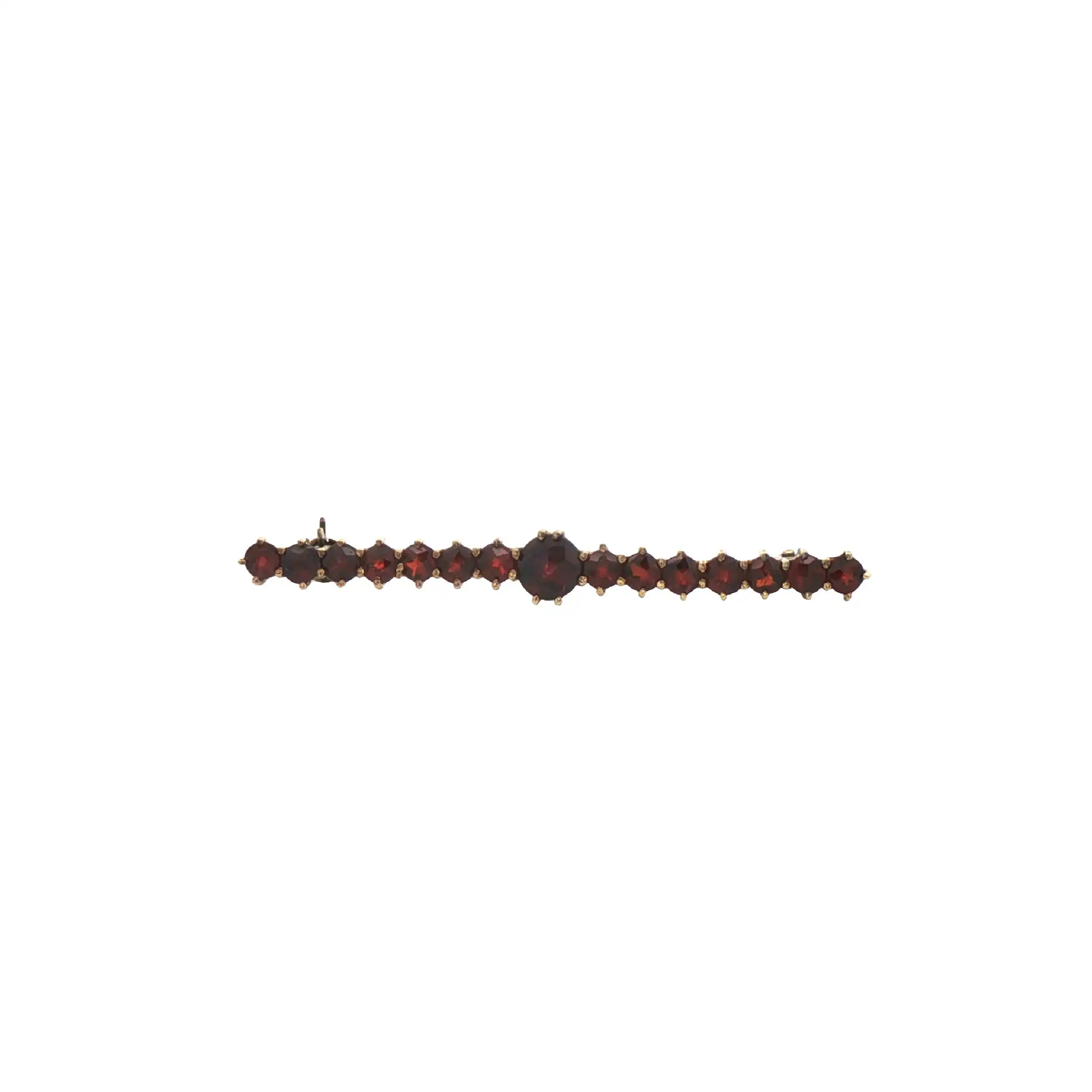 Brosche Gelbgold mit Granat Brosche Gelbgold mit Granat