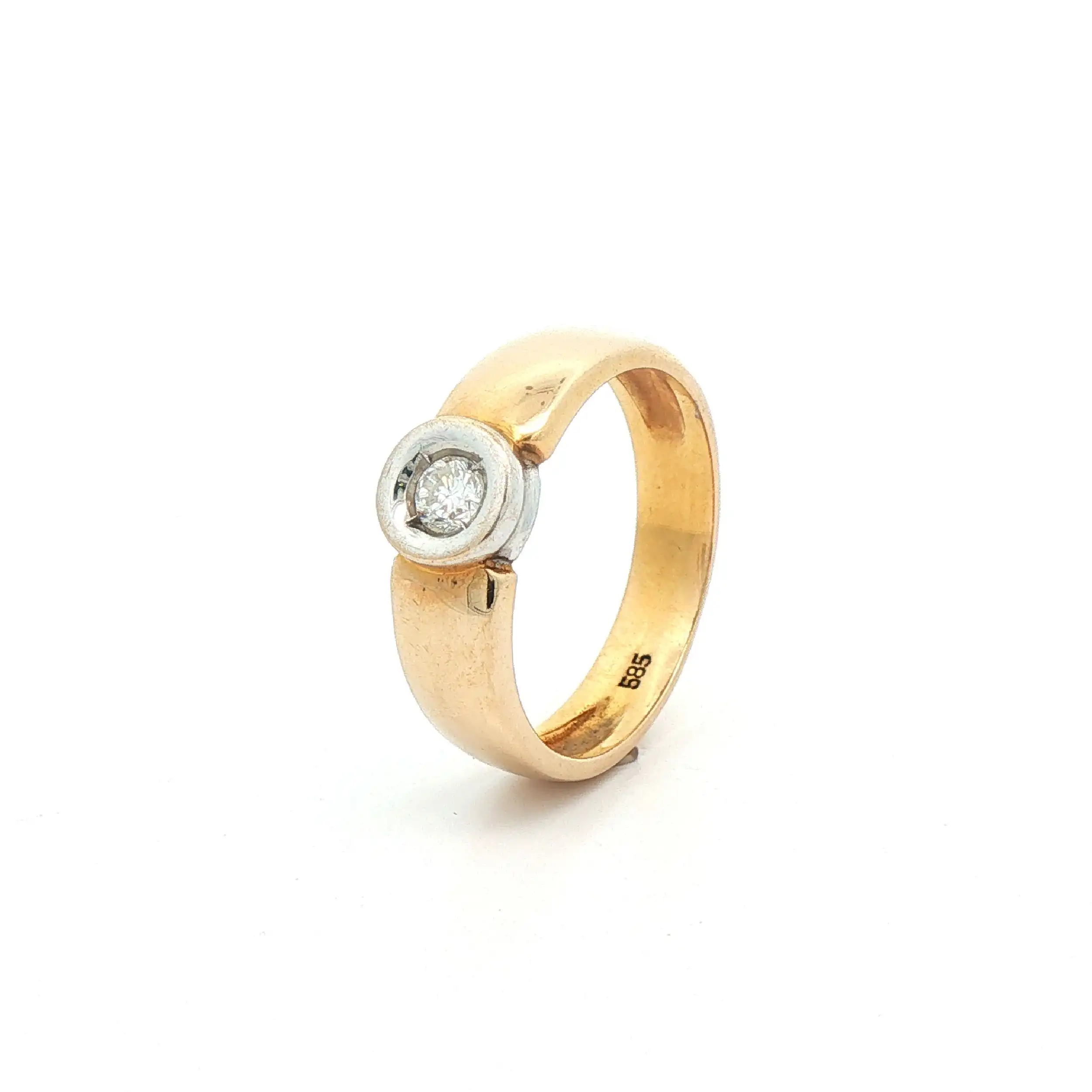 Ring Bicolor mit Brillant