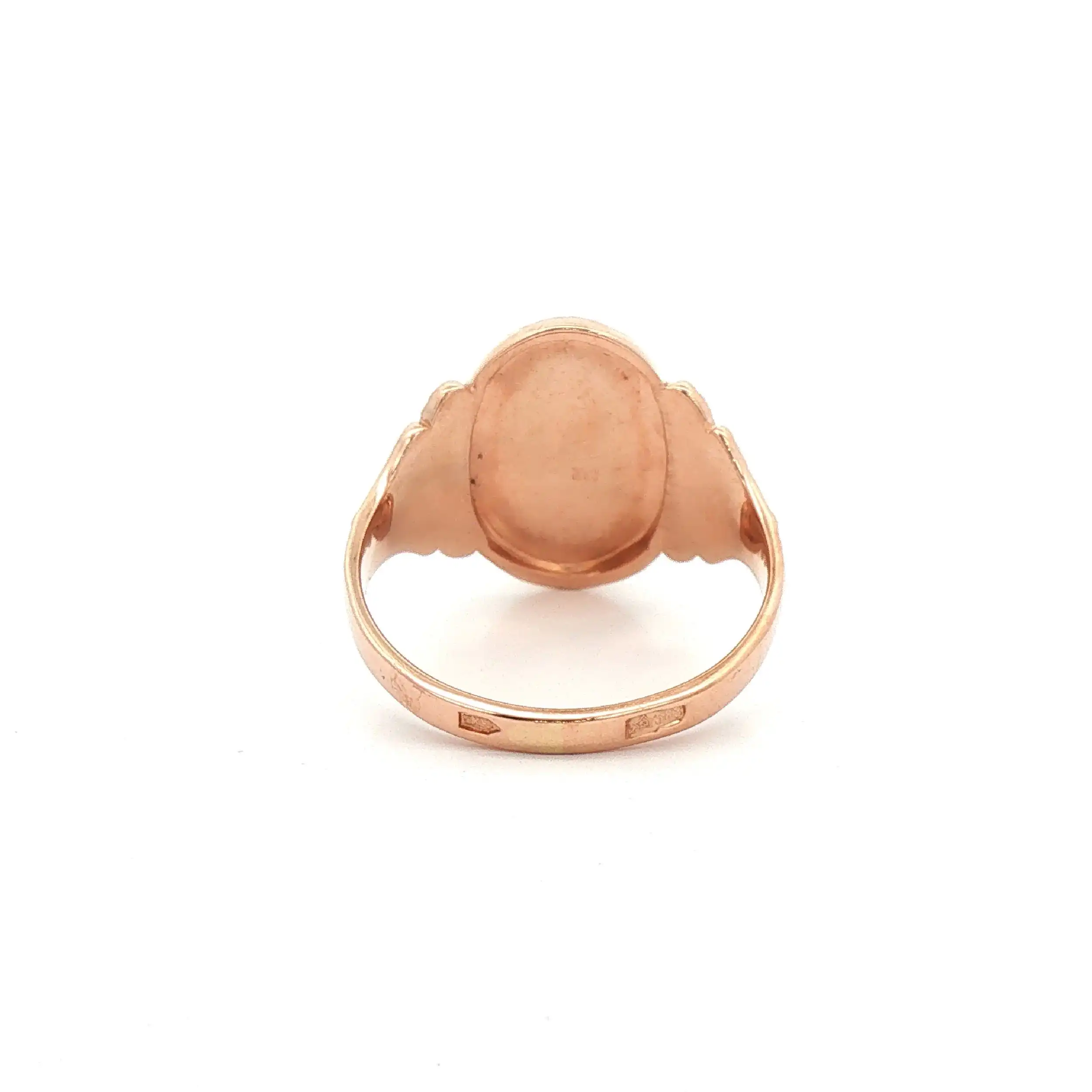 Herrenring Rotgold mit Gravurplatte